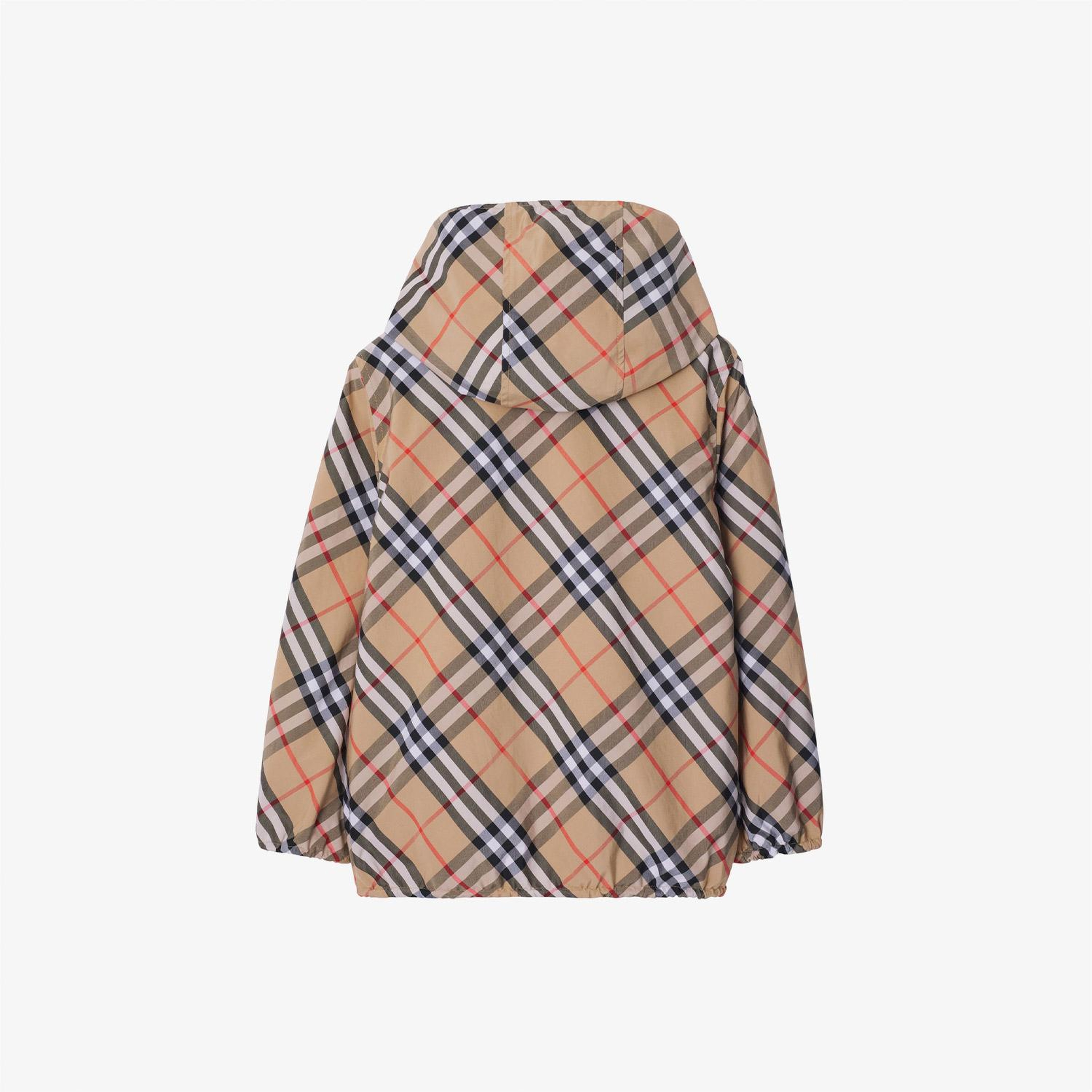 Burberry Reversible Check Pamuk Karışımlı Çocuk Bej Ceket