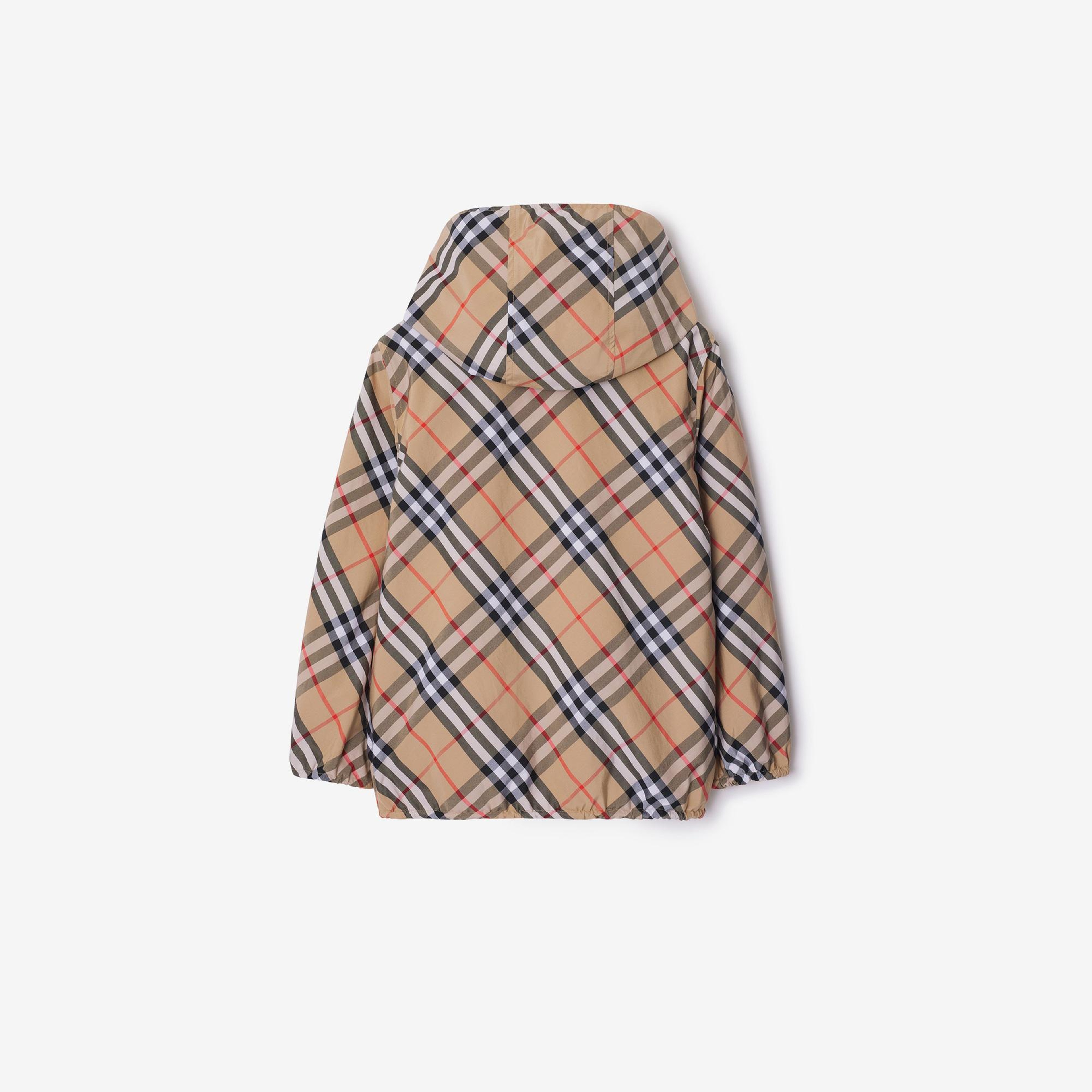 Burberry Reversible Check Pamuk Karışımlı Çocuk Bej Ceket