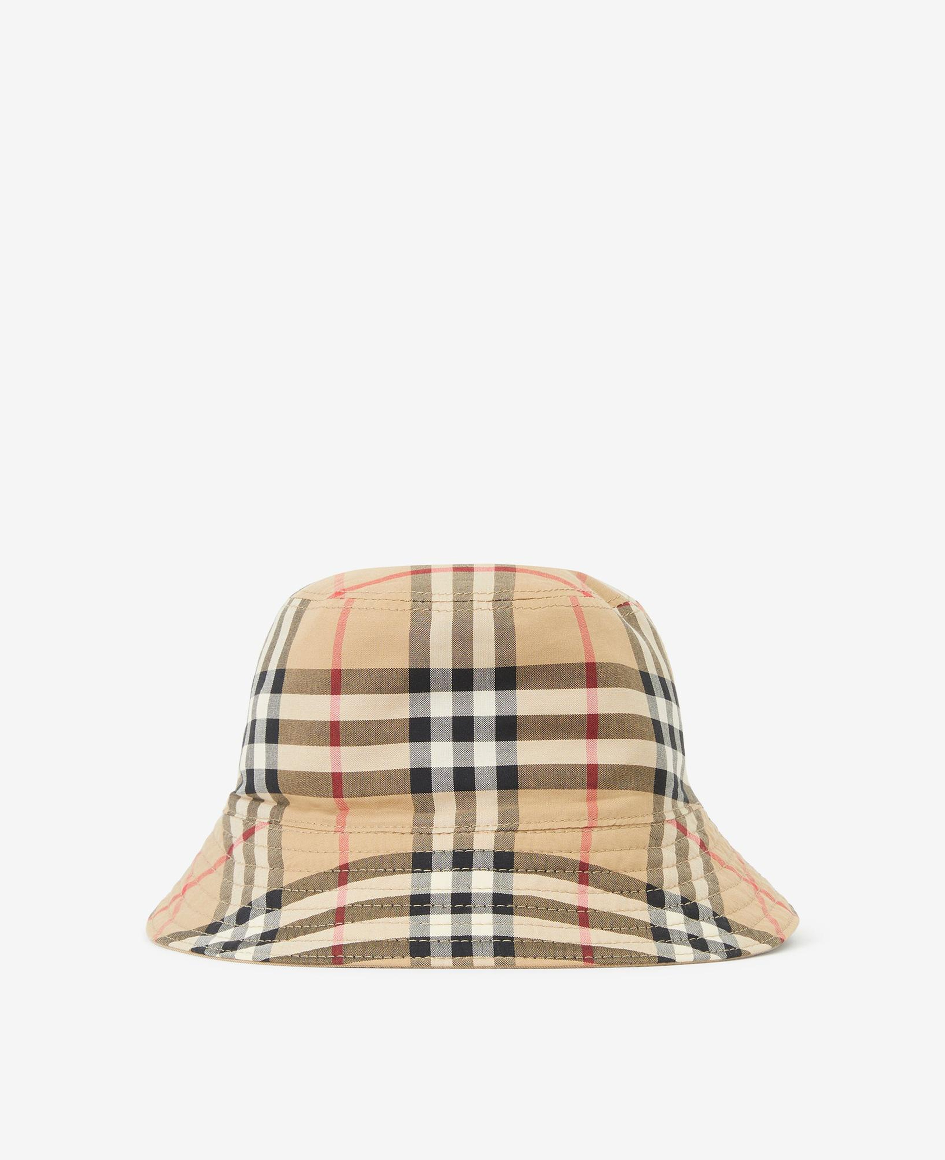 Burberry Gabardine Reversible Bucket Çocuk Bej Şapka