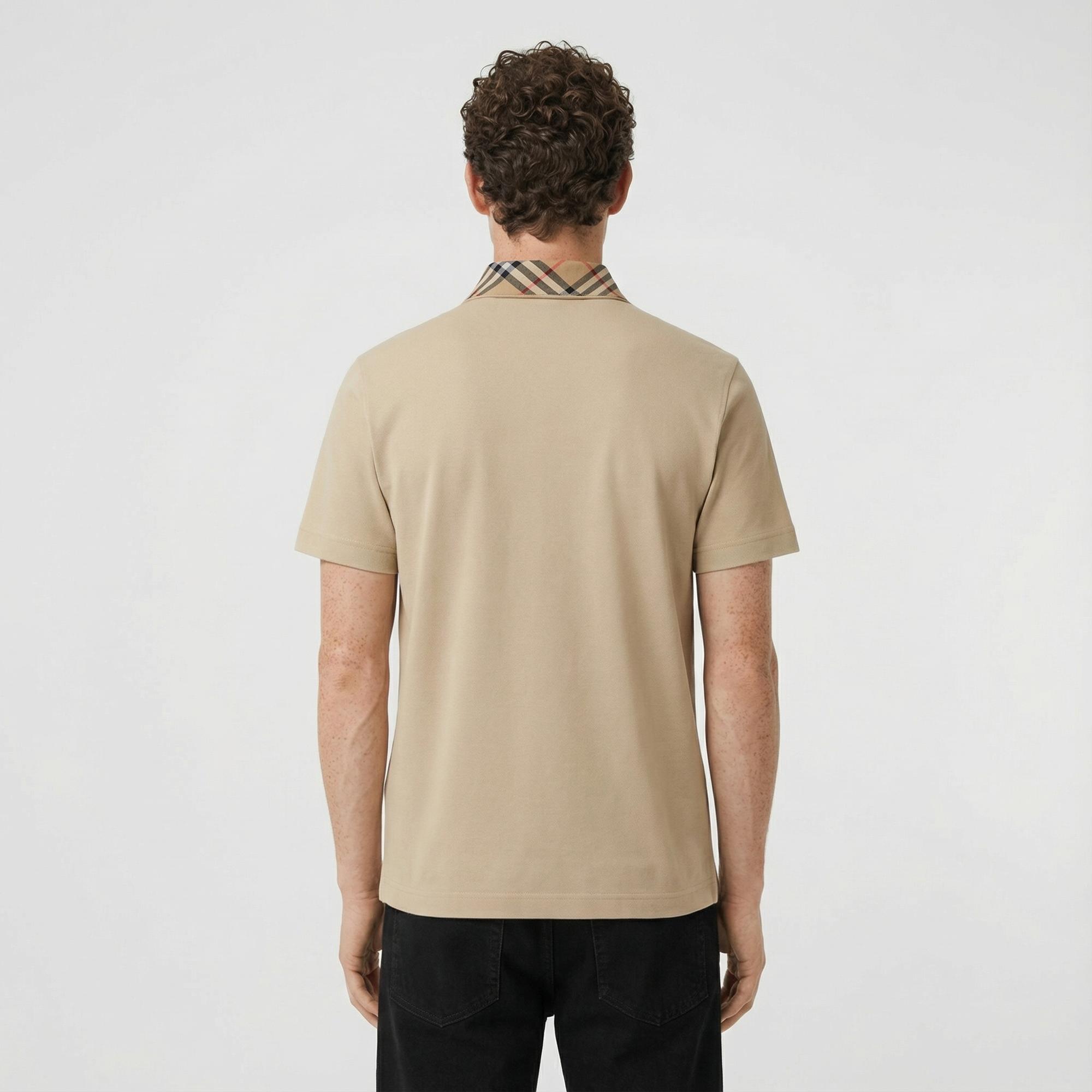 Burberry For Cotton Erkek Krem Polo