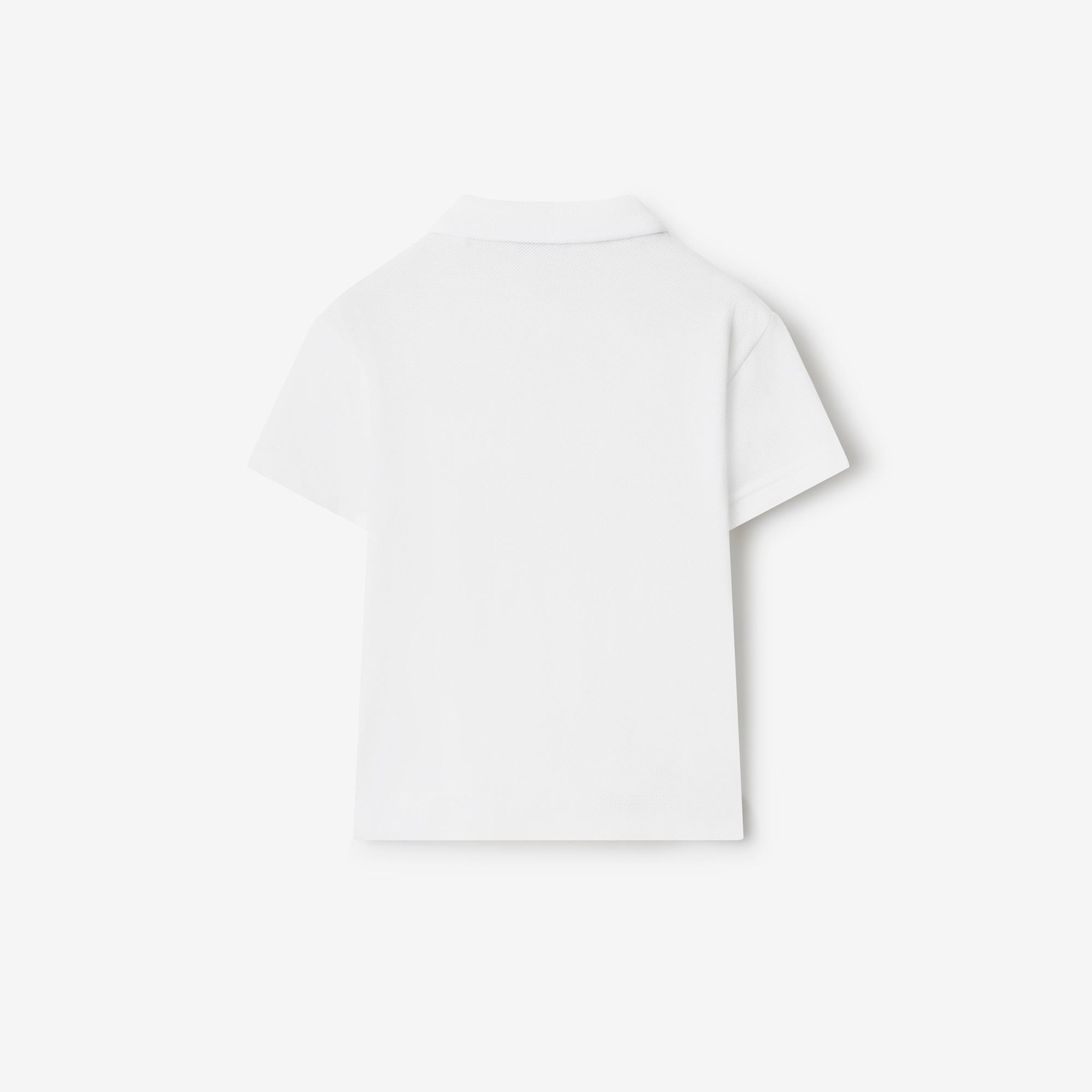 Burberry Johane Cotton Çocuk Beyaz Polo