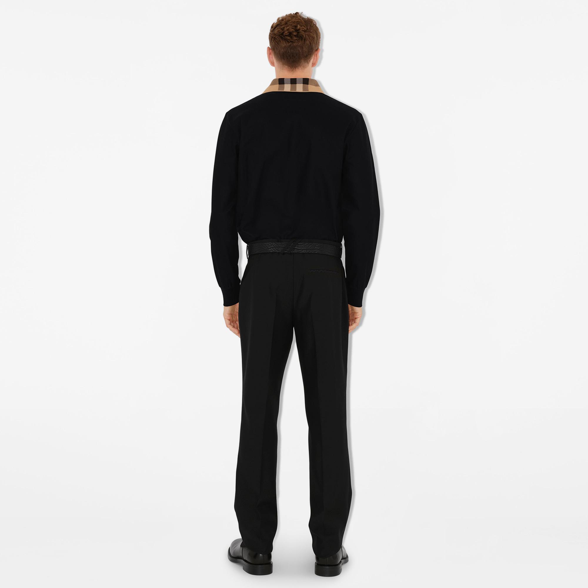 Burberry Pamuklu Erkek Siyah Polo