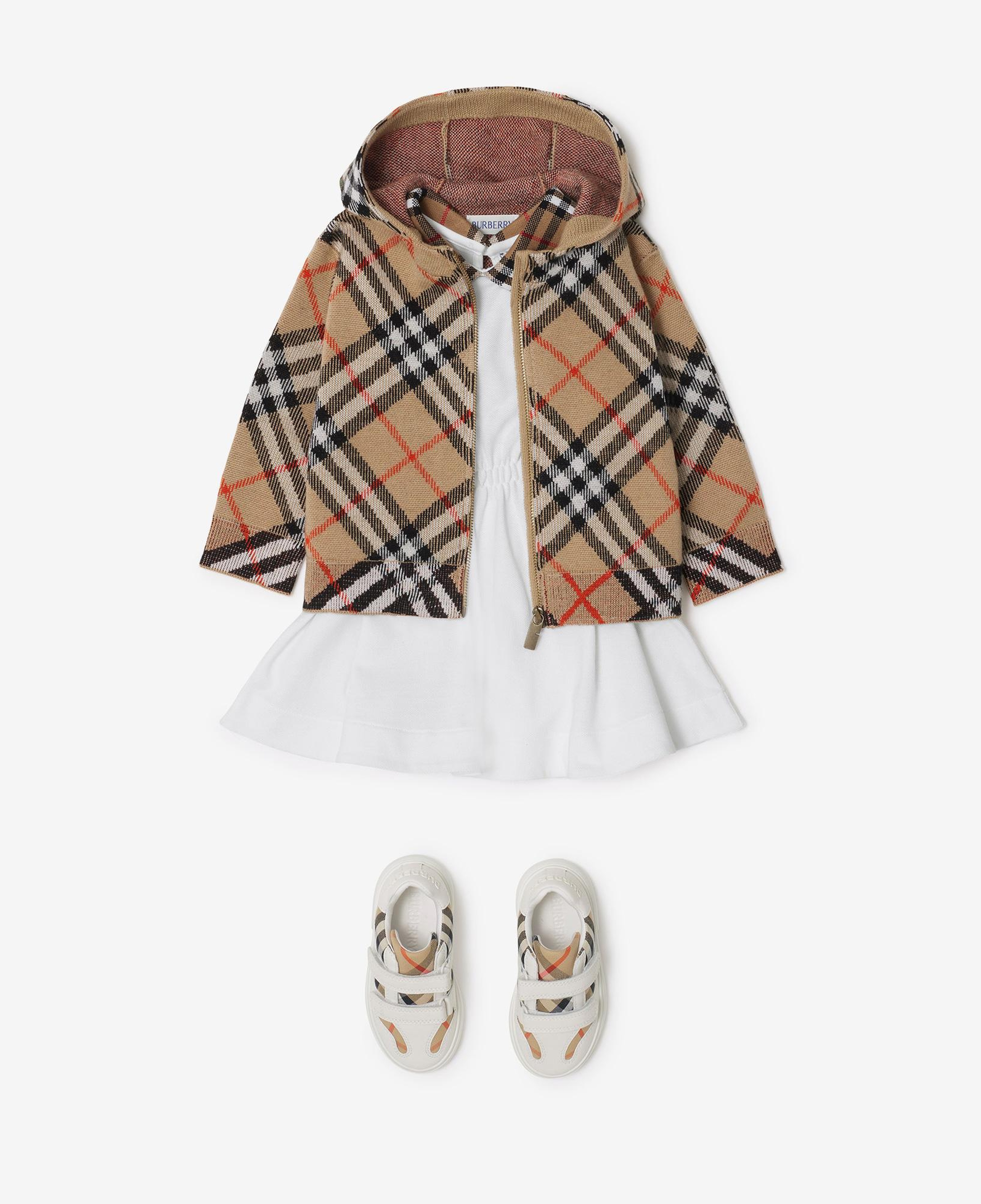 Burberry Jimmy Wool Zip Çocuk Bej Hoodie