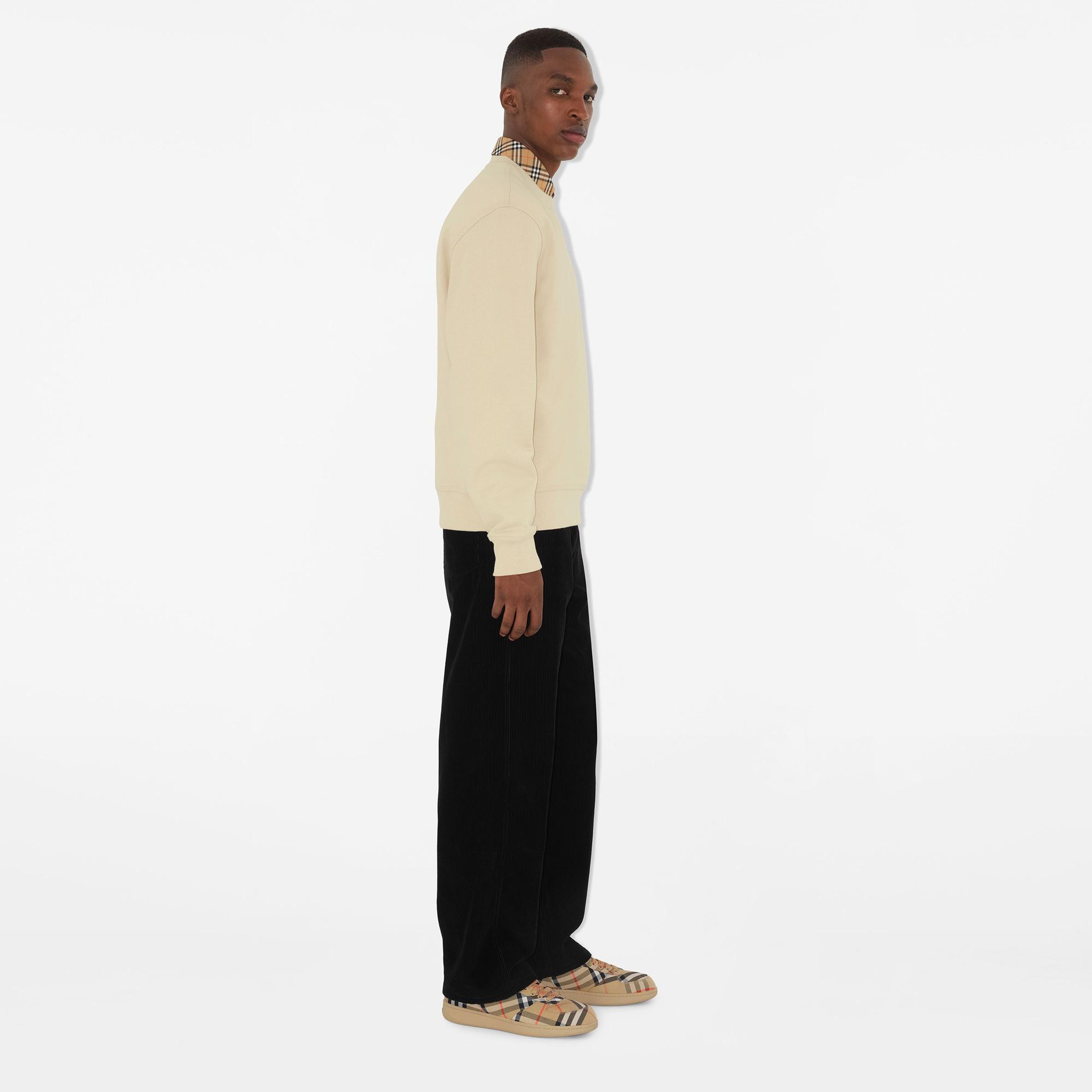 Burberry For Label Cotton Erkek Krem Sweatshirt