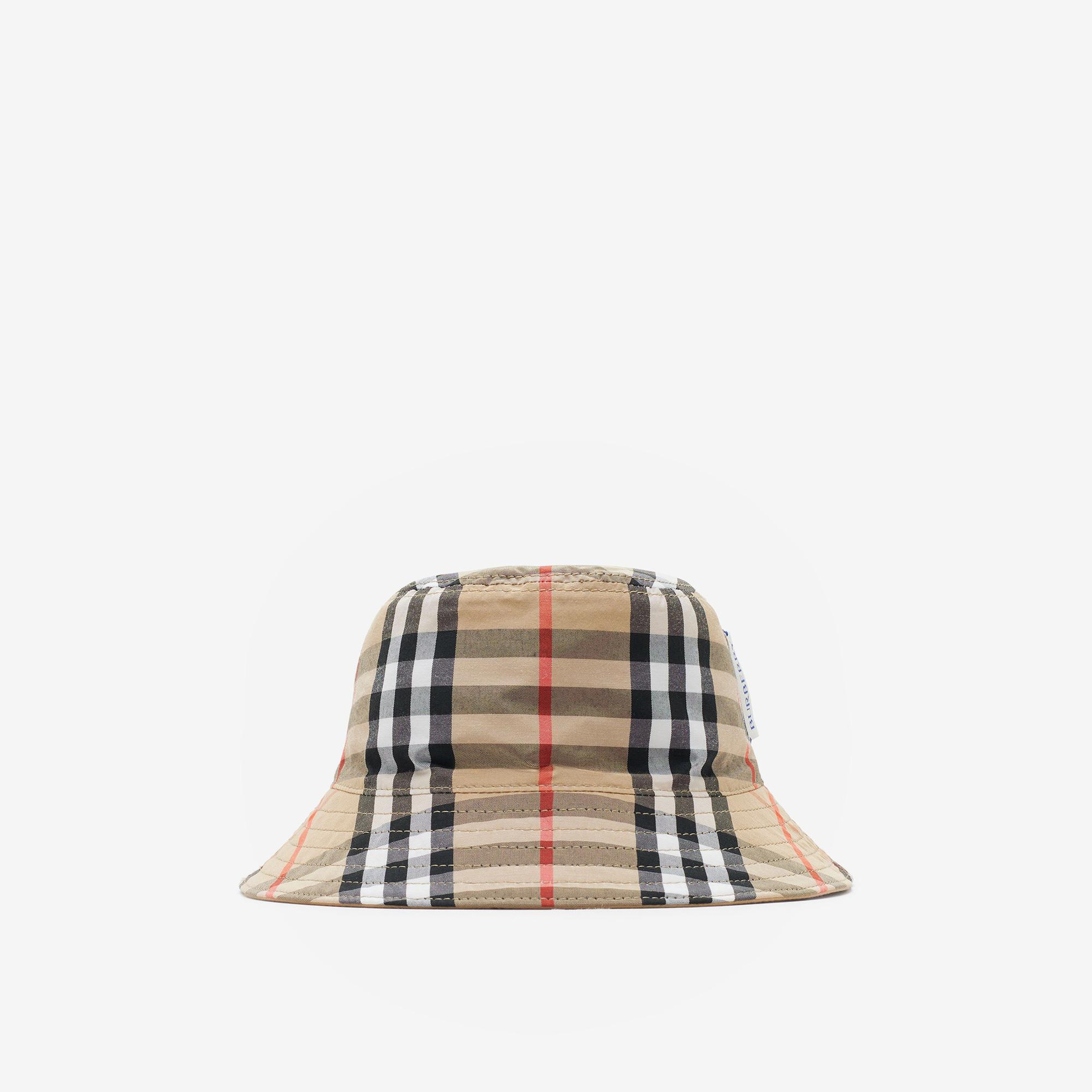 Burberry Reversible Pamuklu Bucket Çocuk Bej Şapka