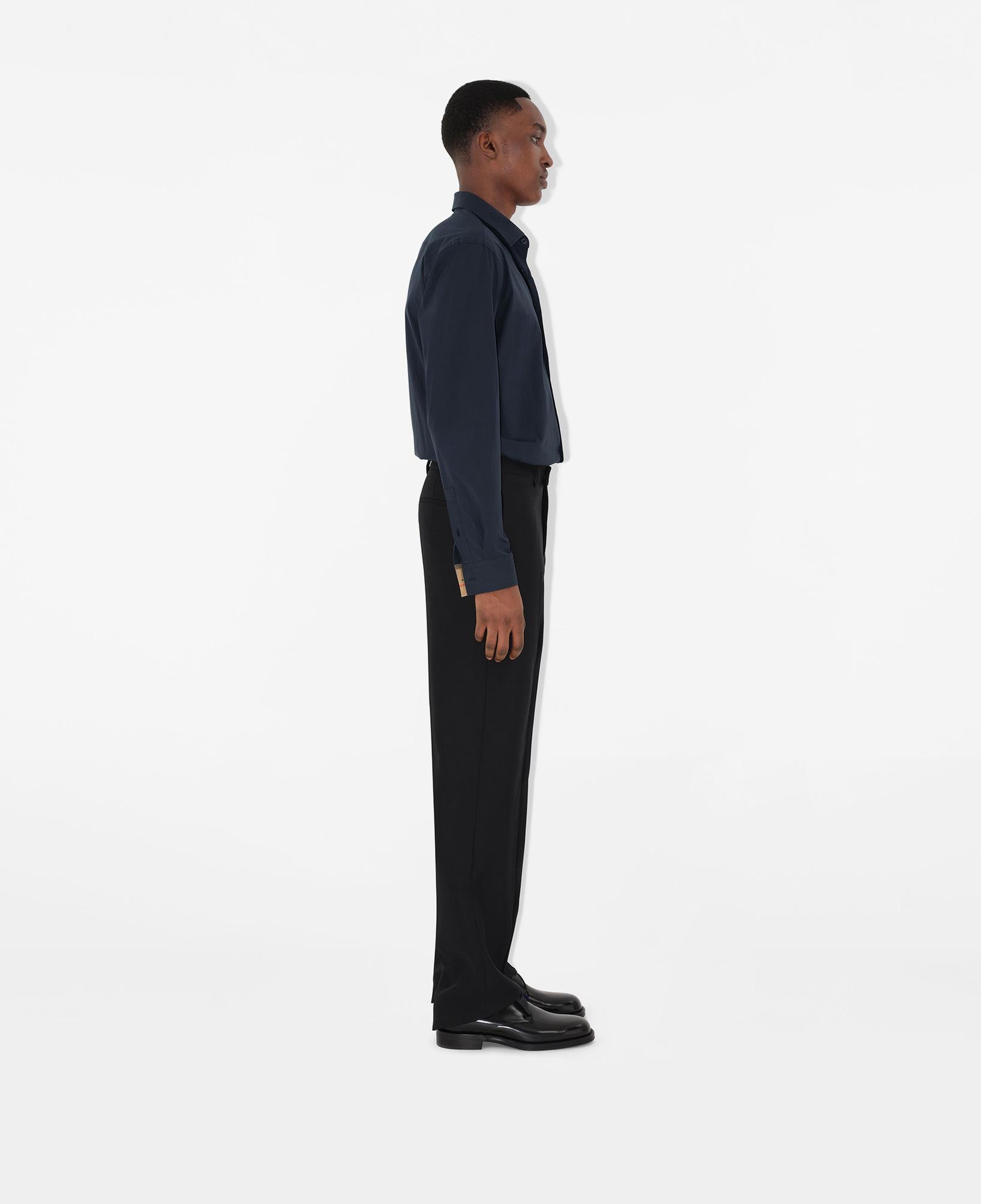 Burberry Stretch Pamuklu Erkek Lacivert Gömlek