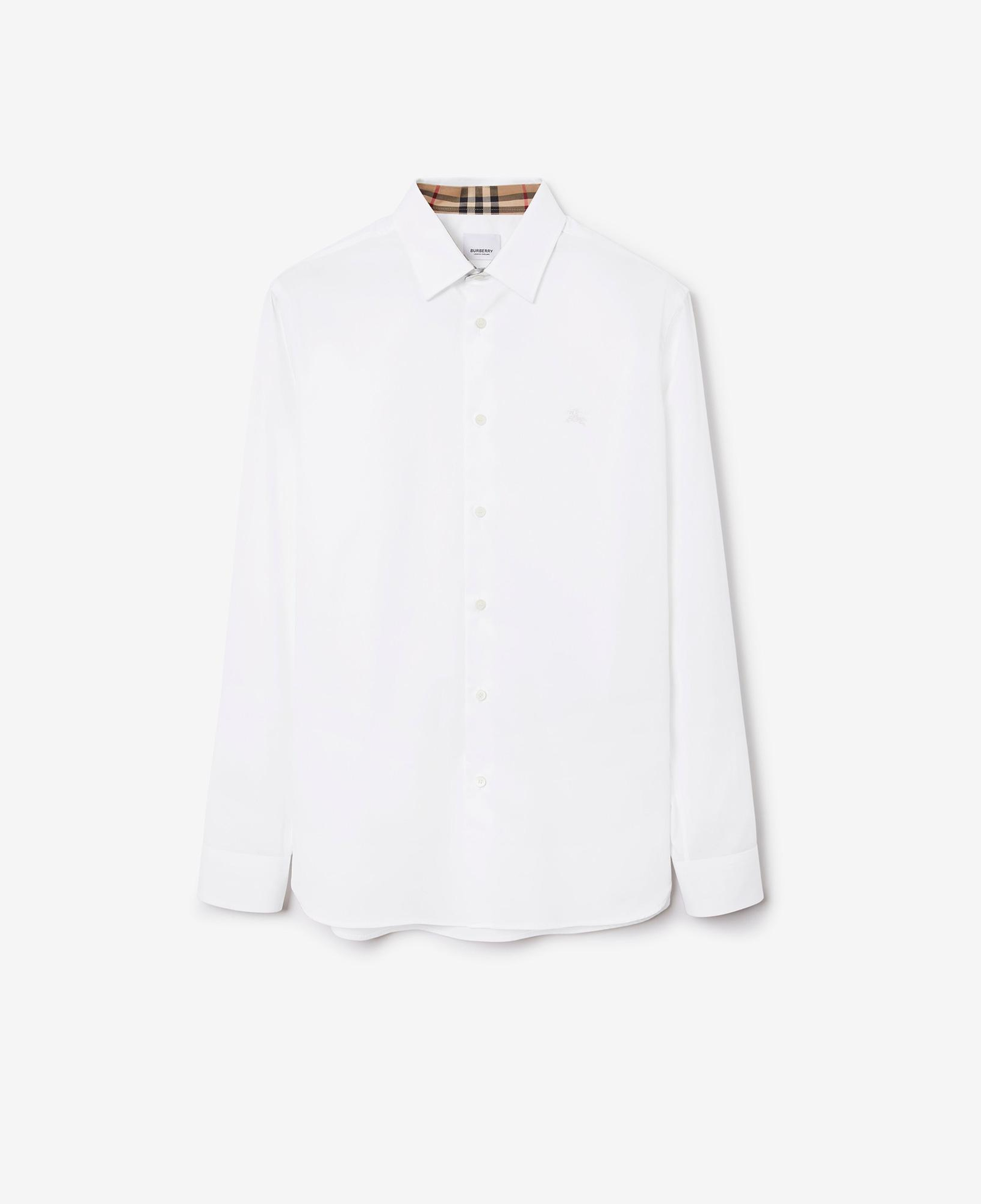 Burberry Stretch Pamuklu Erkek Beyaz Gömlek