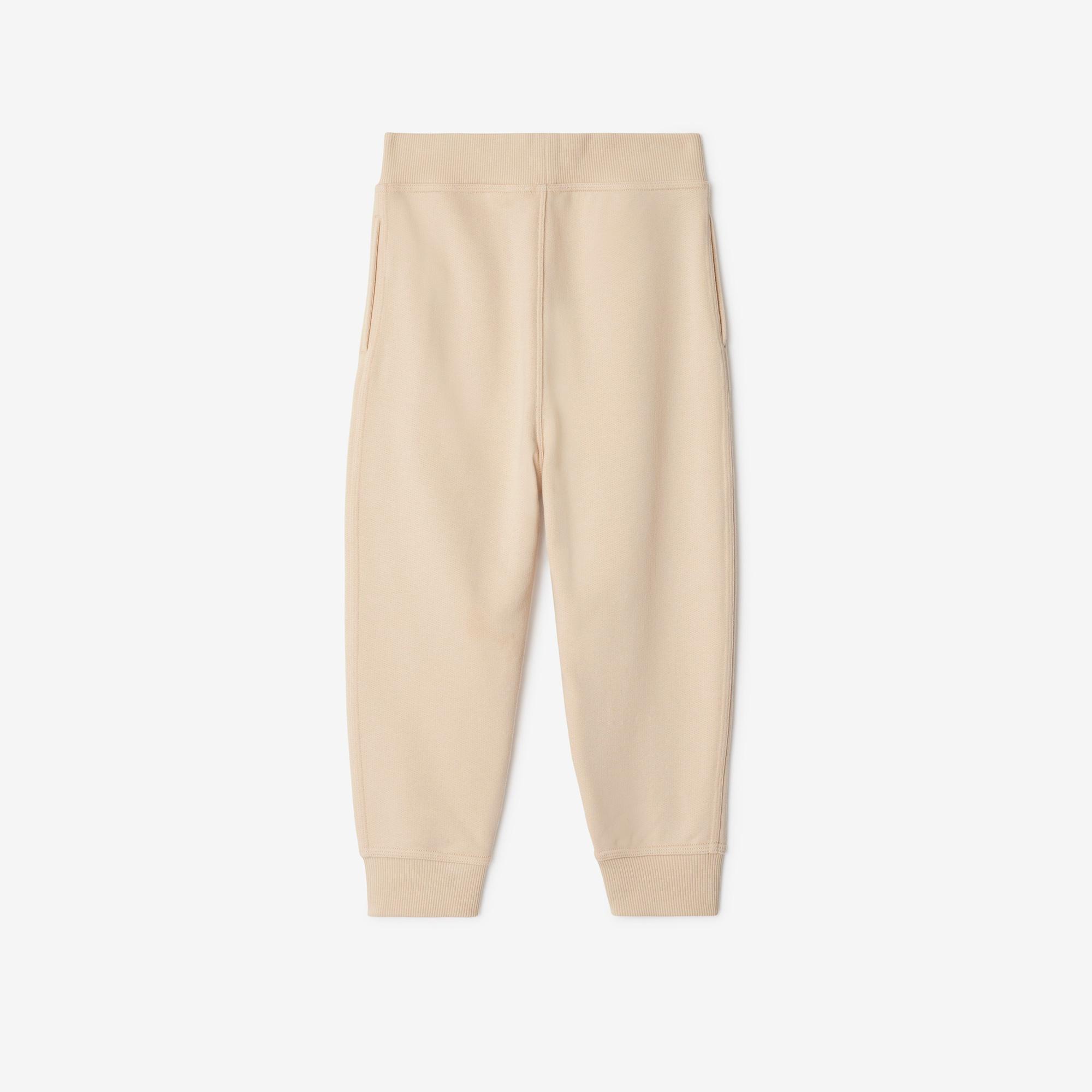 Burberry Jackson Label Cotton Jogging Çocuk Krem Eşofman Altı