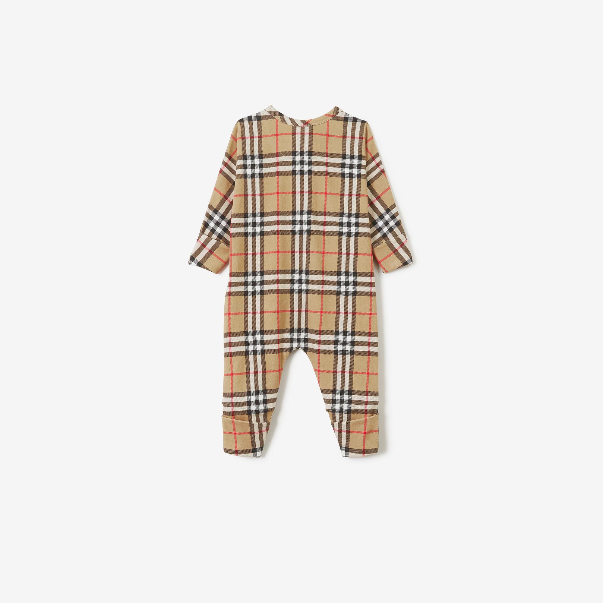 Burberry Claude Cotton Two-Piece Çocuk Bej Bebek Takımı