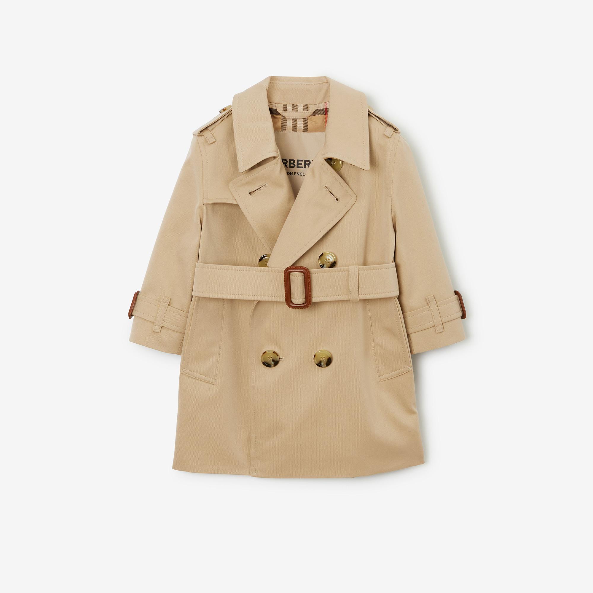 Burberry Gabardine Çocuk Bej Trençkot