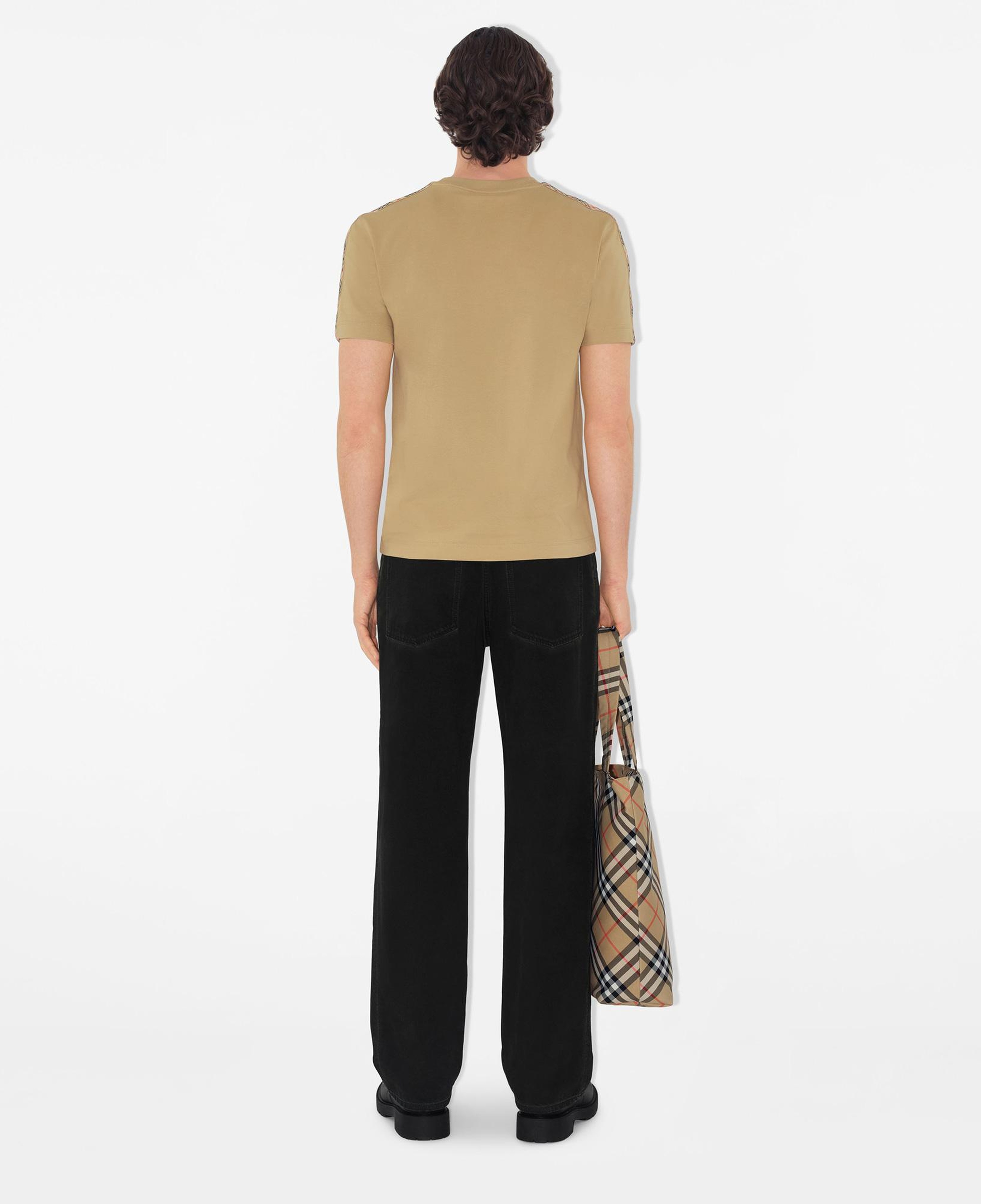 Burberry Tal Trim Cotton Erkek Bej T-Shirt