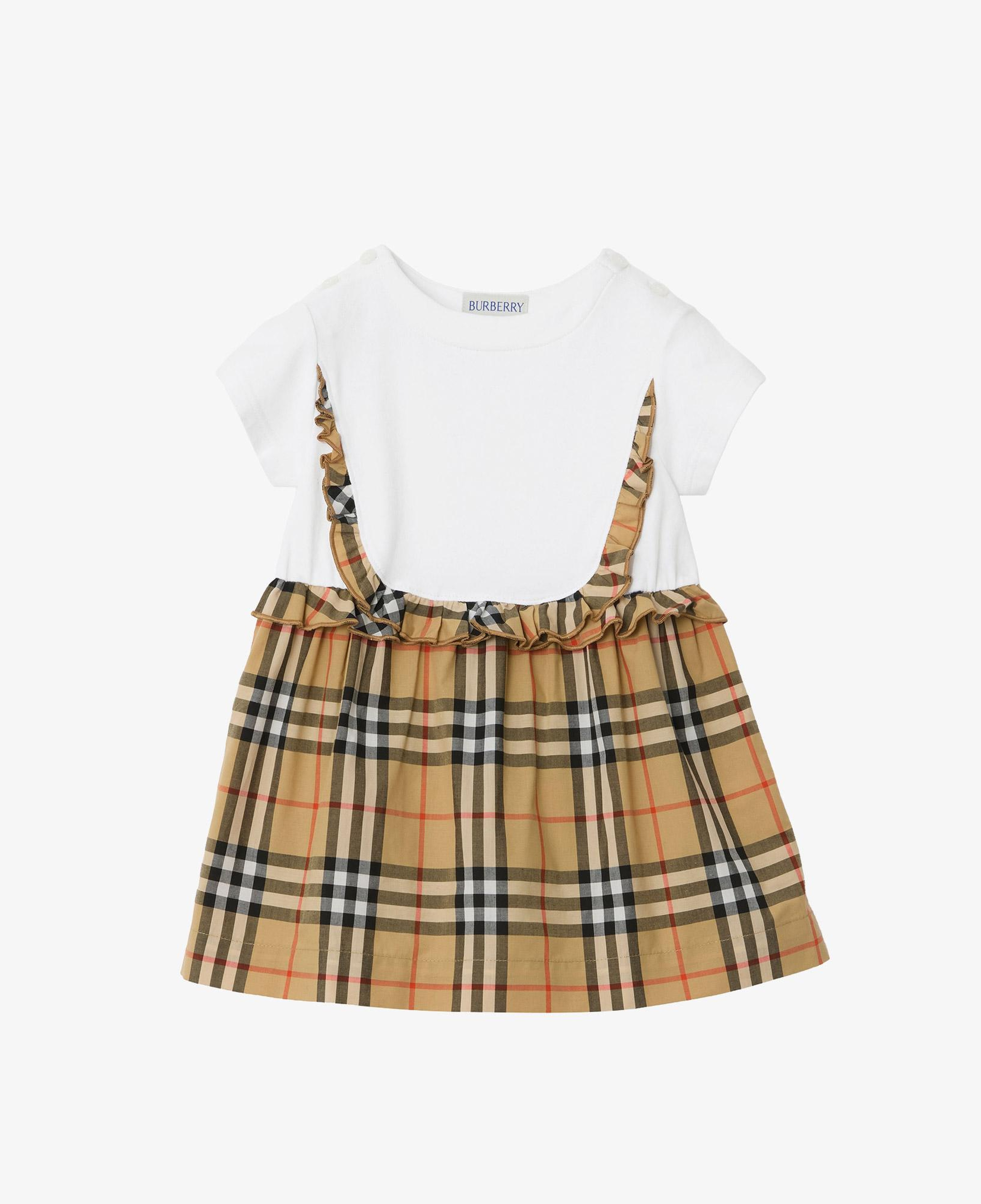 Burberry Rhonda Frıll Çocuk Beyaz Elbise