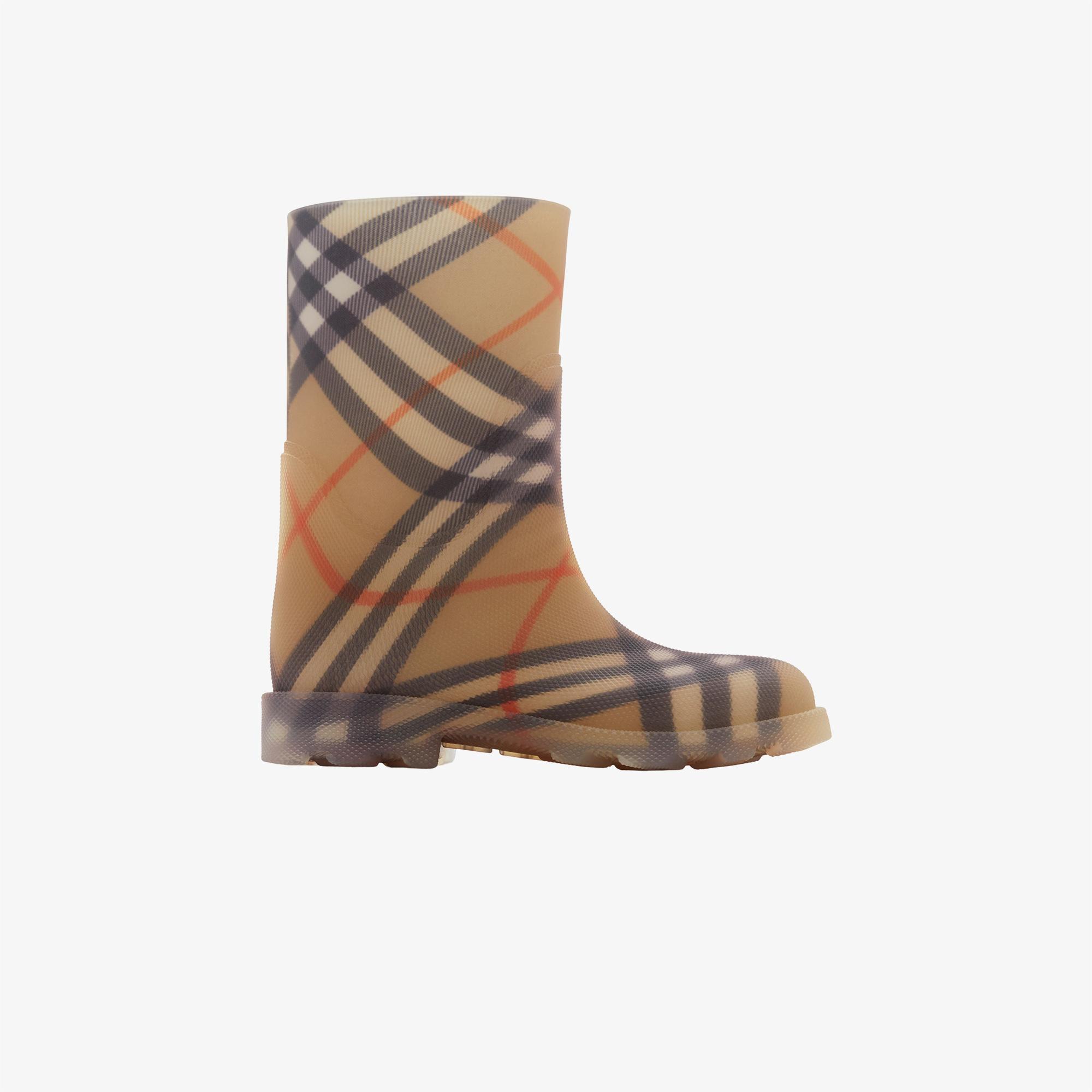 Burberry Check Rubber Marsh High Çocuk Bej Bot