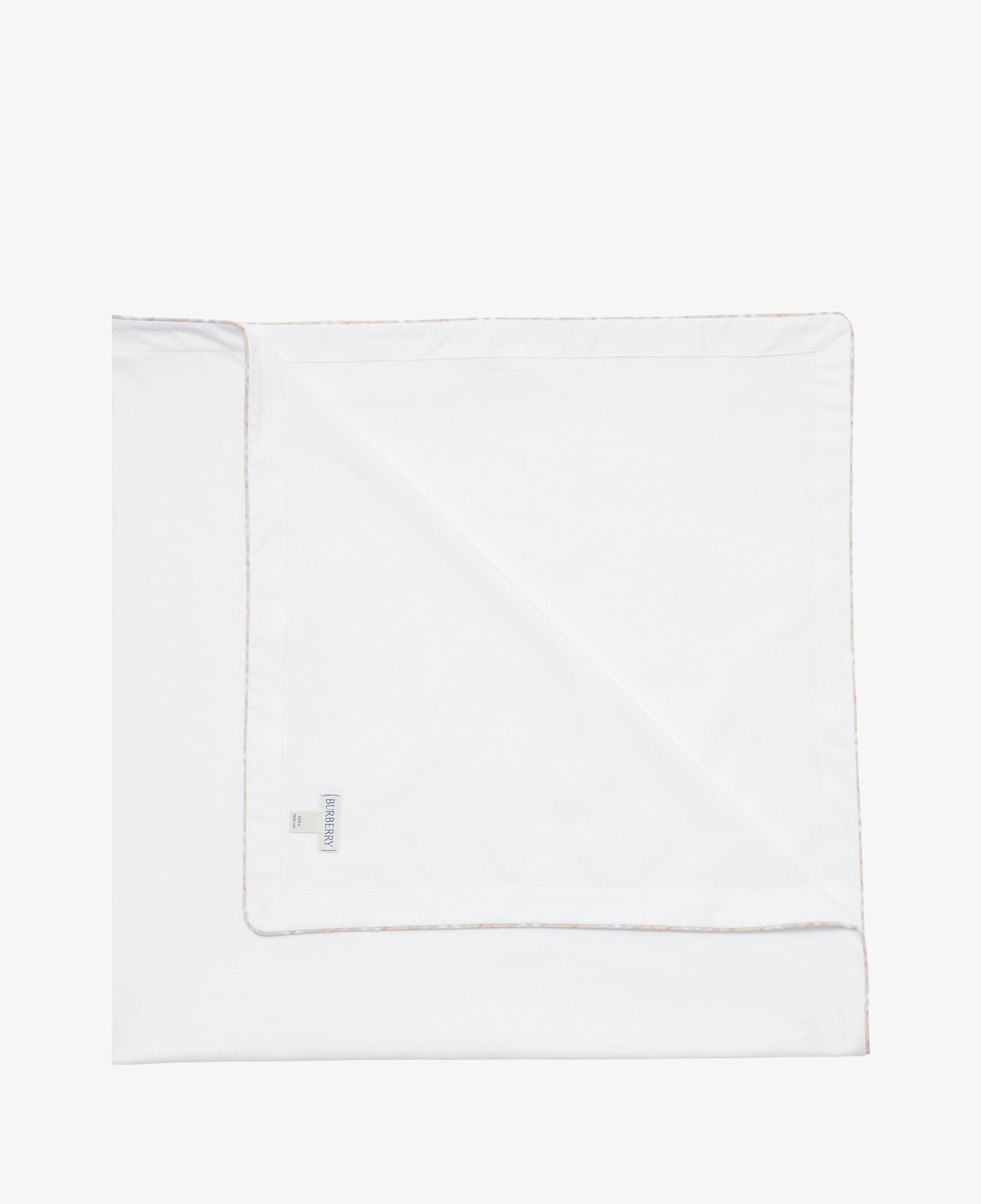 Burberry Check Pamuklu Çocuk Beyaz Battaniye