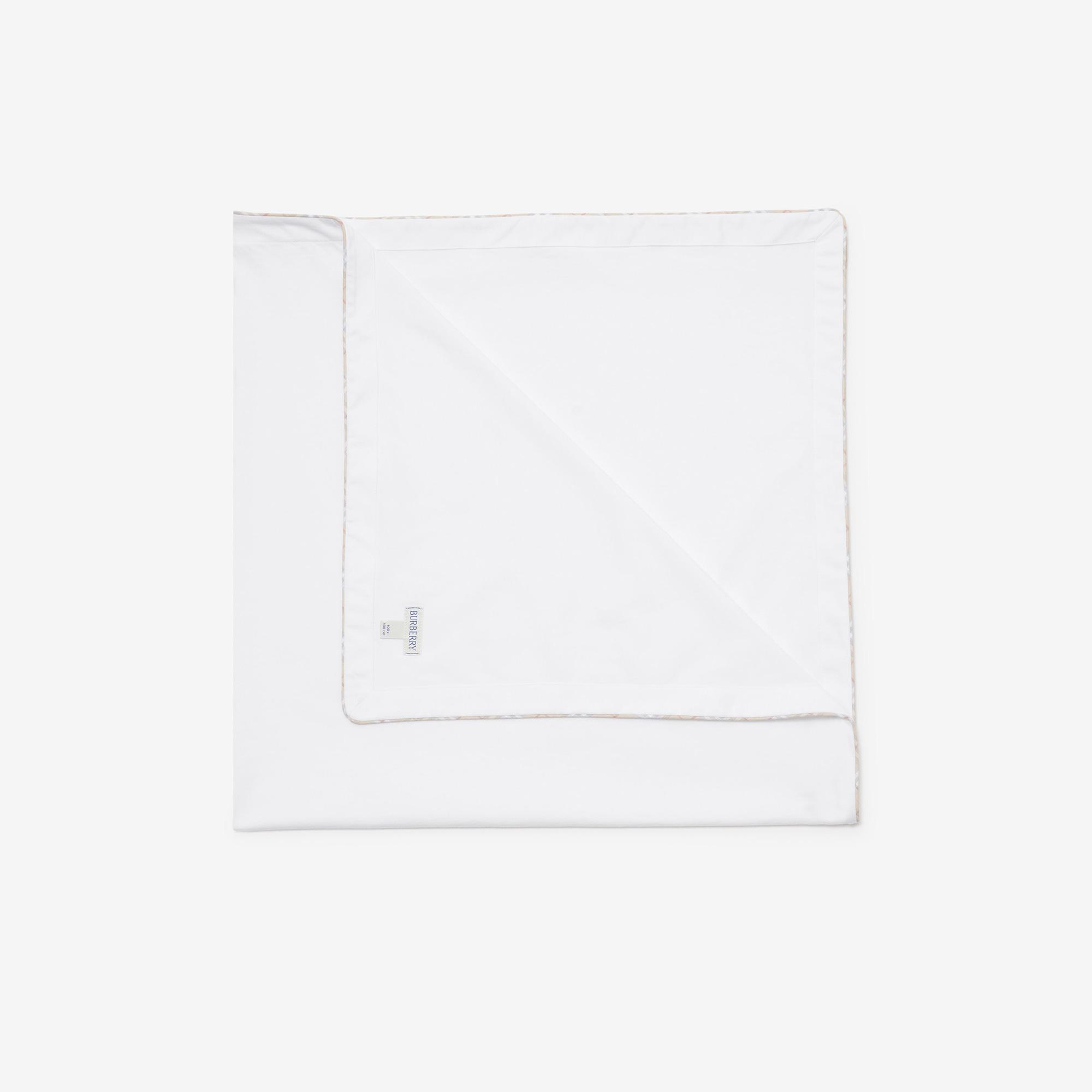 Burberry Check Pamuklu Çocuk Beyaz Battaniye