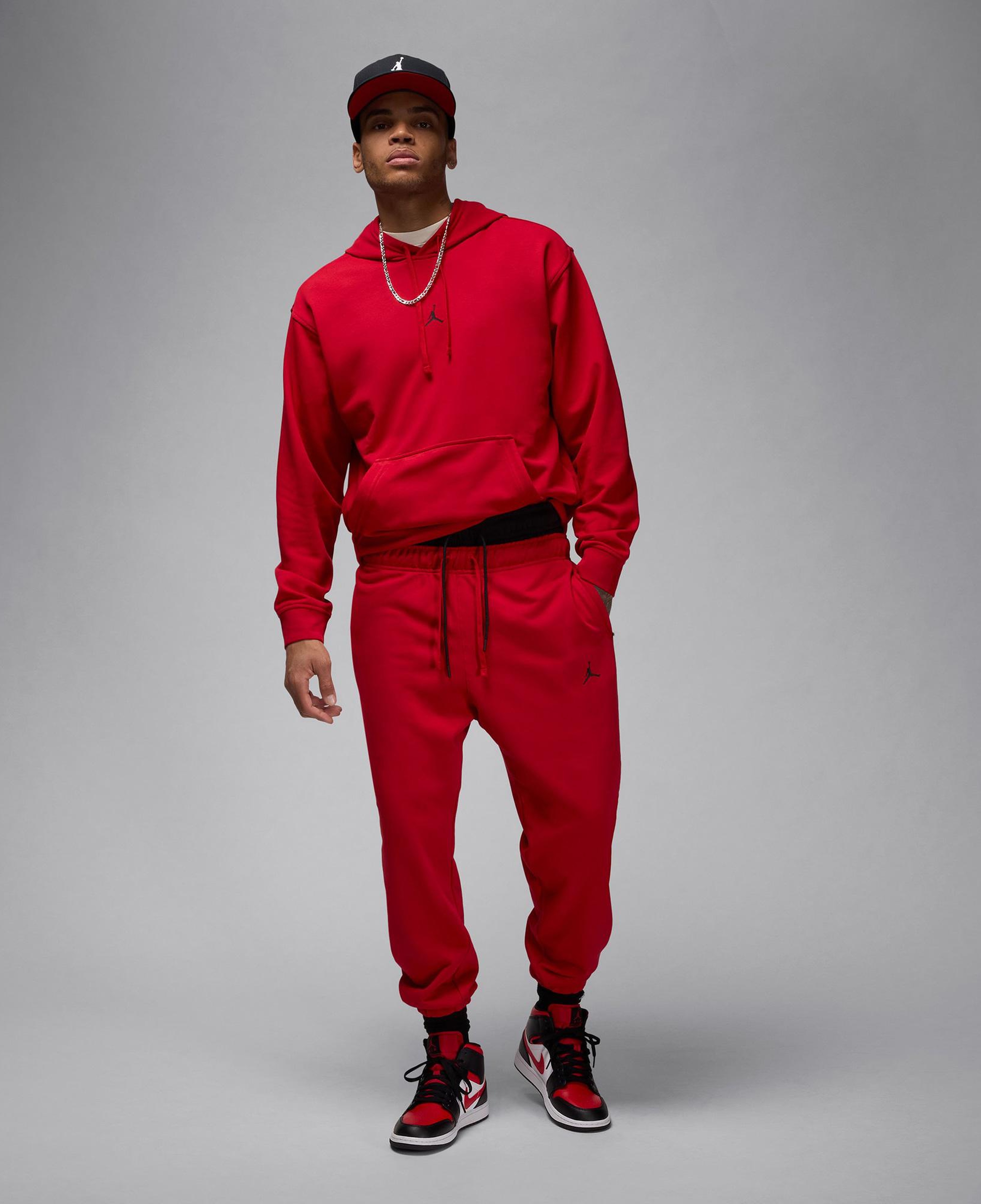 Jordan Dri-Fit Sport Crossover Fleece Erkek Kırmızı Sweatshirt