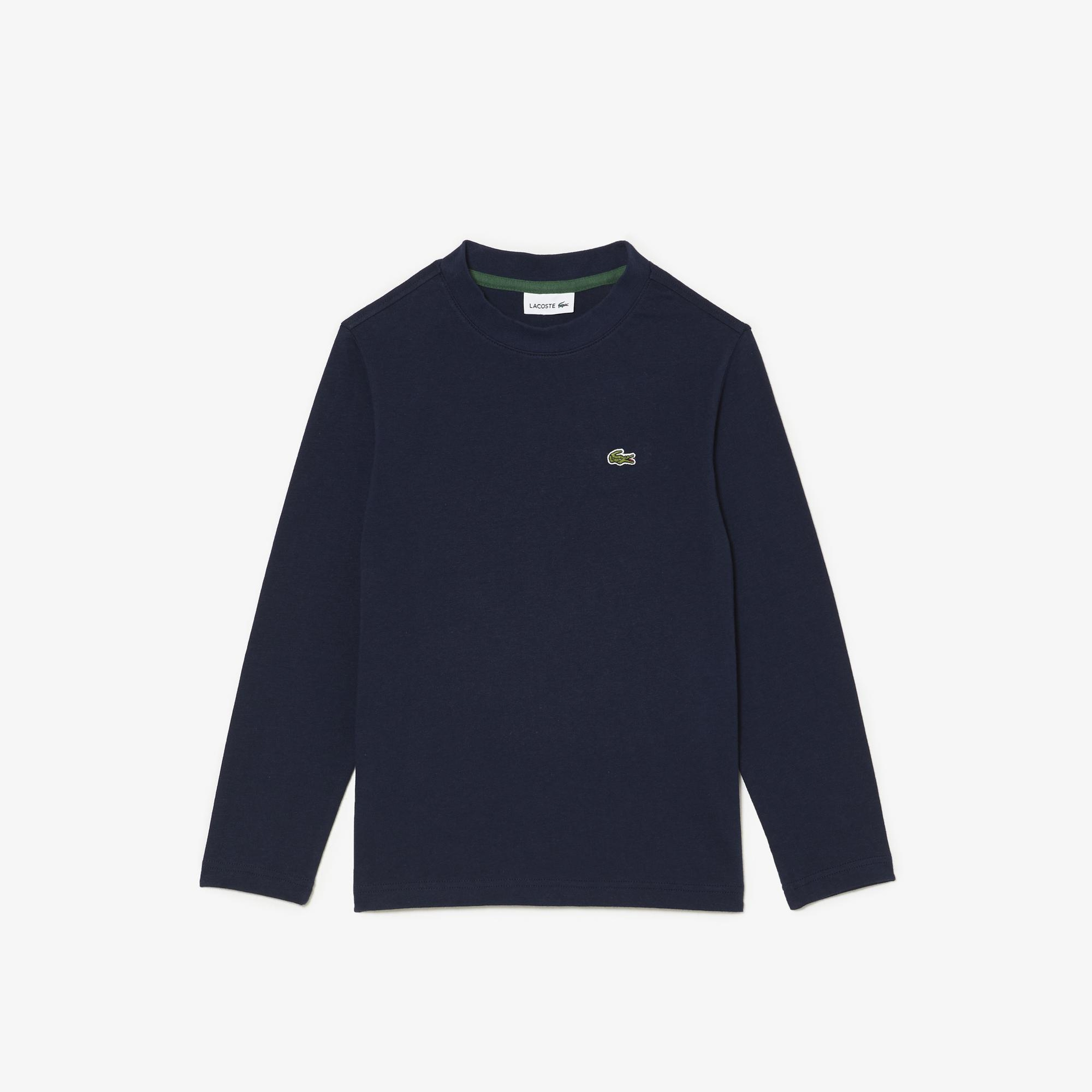 Lacoste Çocuk Uzun Kollu Bisiklet Yaka Lacivert T-Shirt