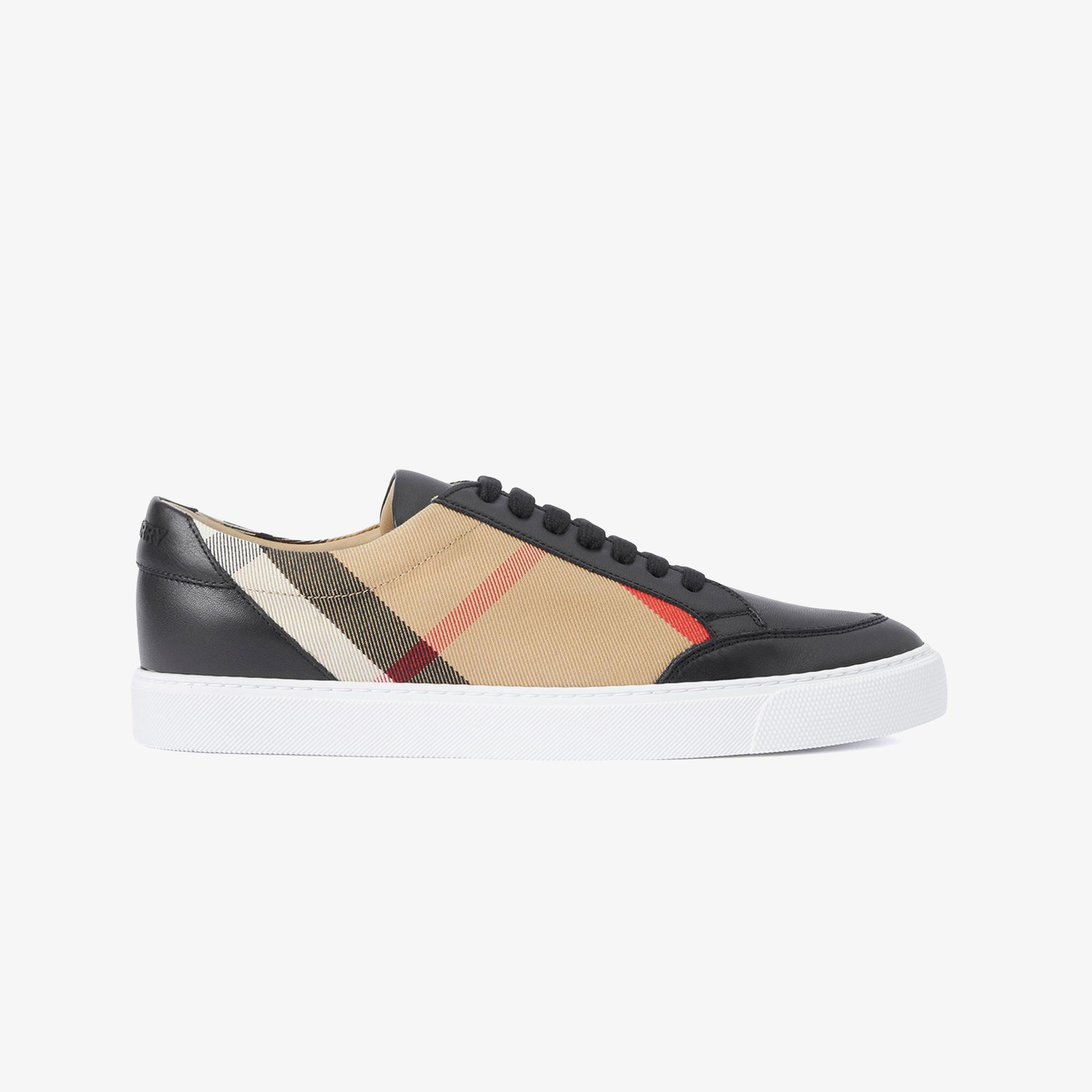 Burberry House Check and Leather Kadın Siyah Sneaker
