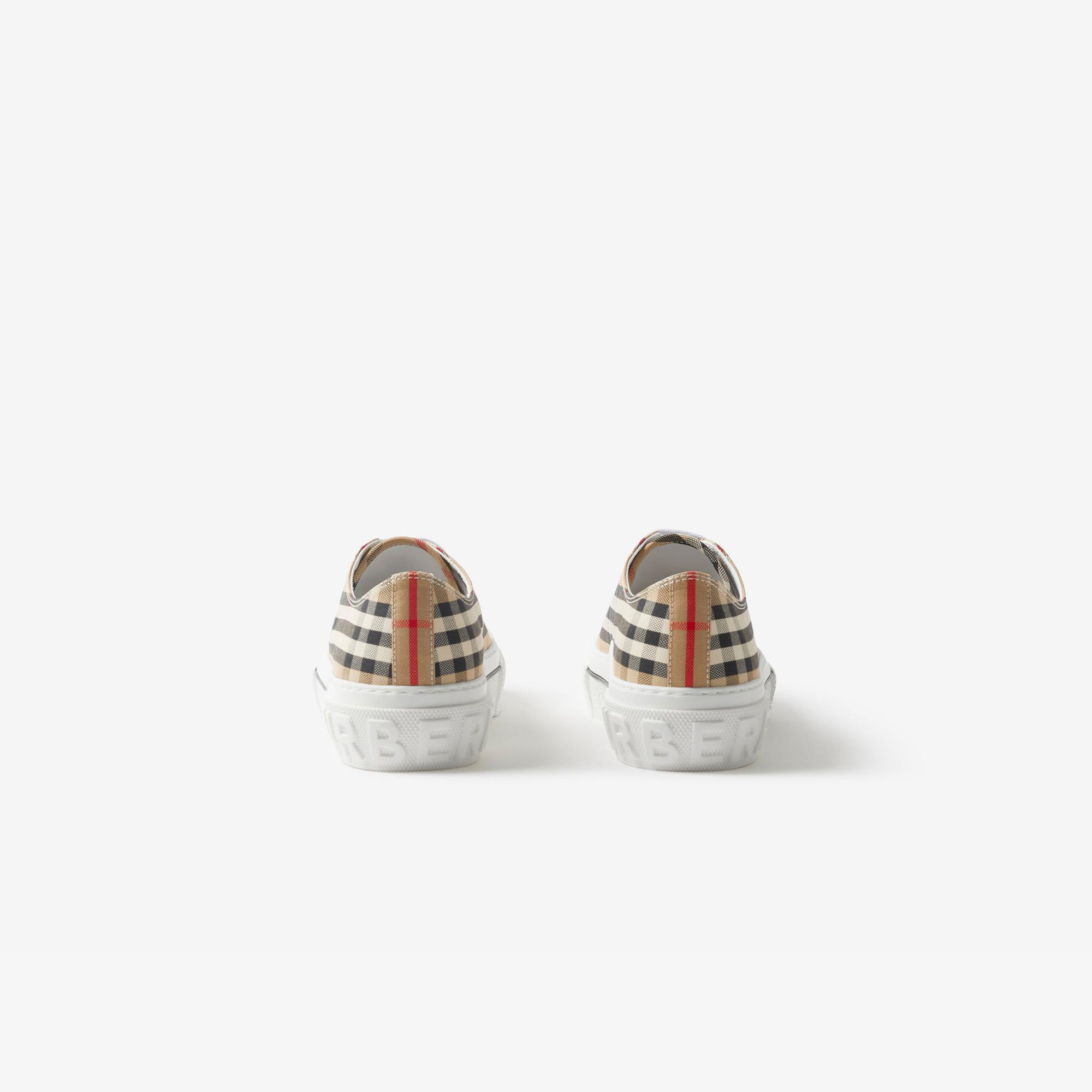 Burberry Check Cotton Kadın Bej Sneaker