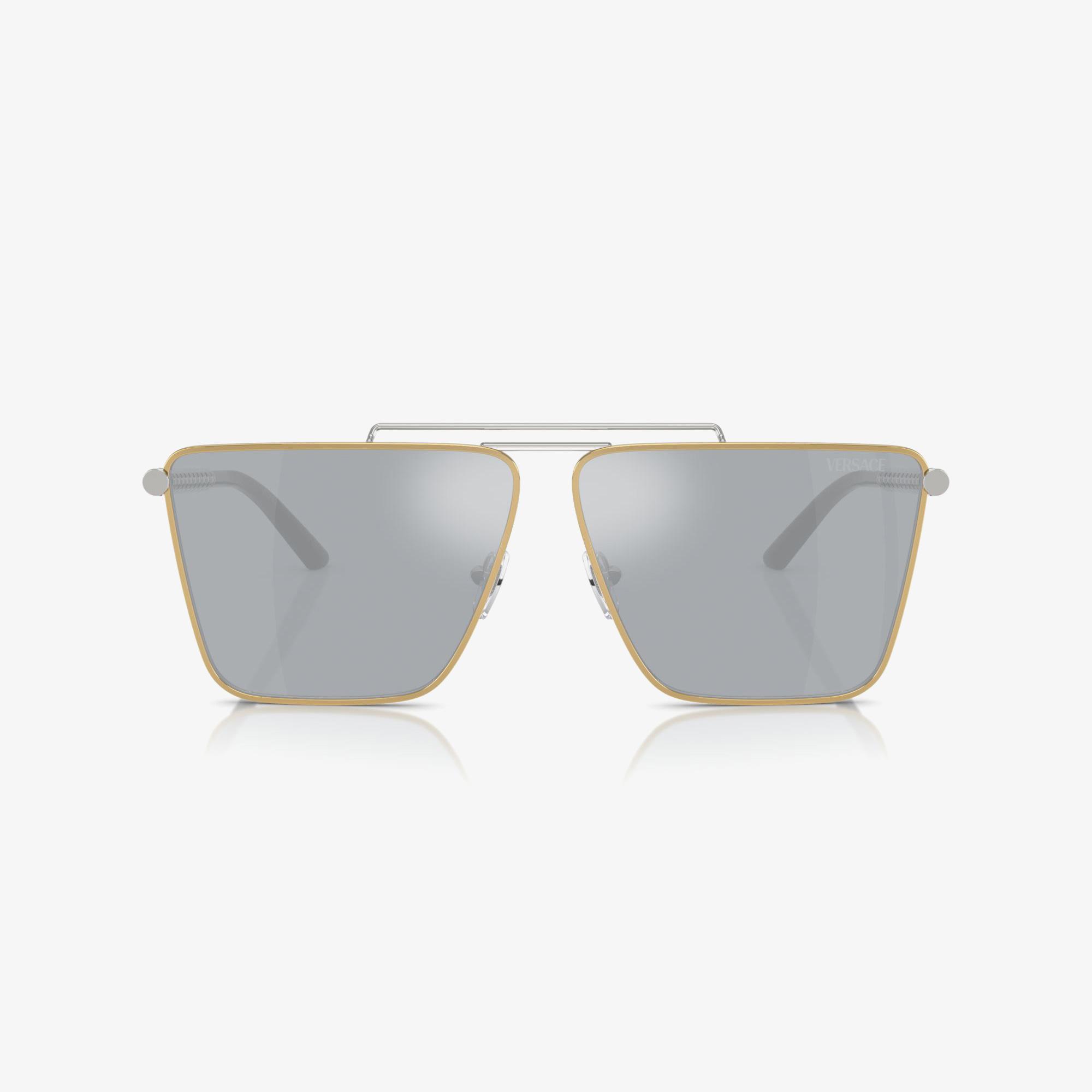 VERSACE Ve2266 Erkek Altın Rengi Güneş Gözlüğü