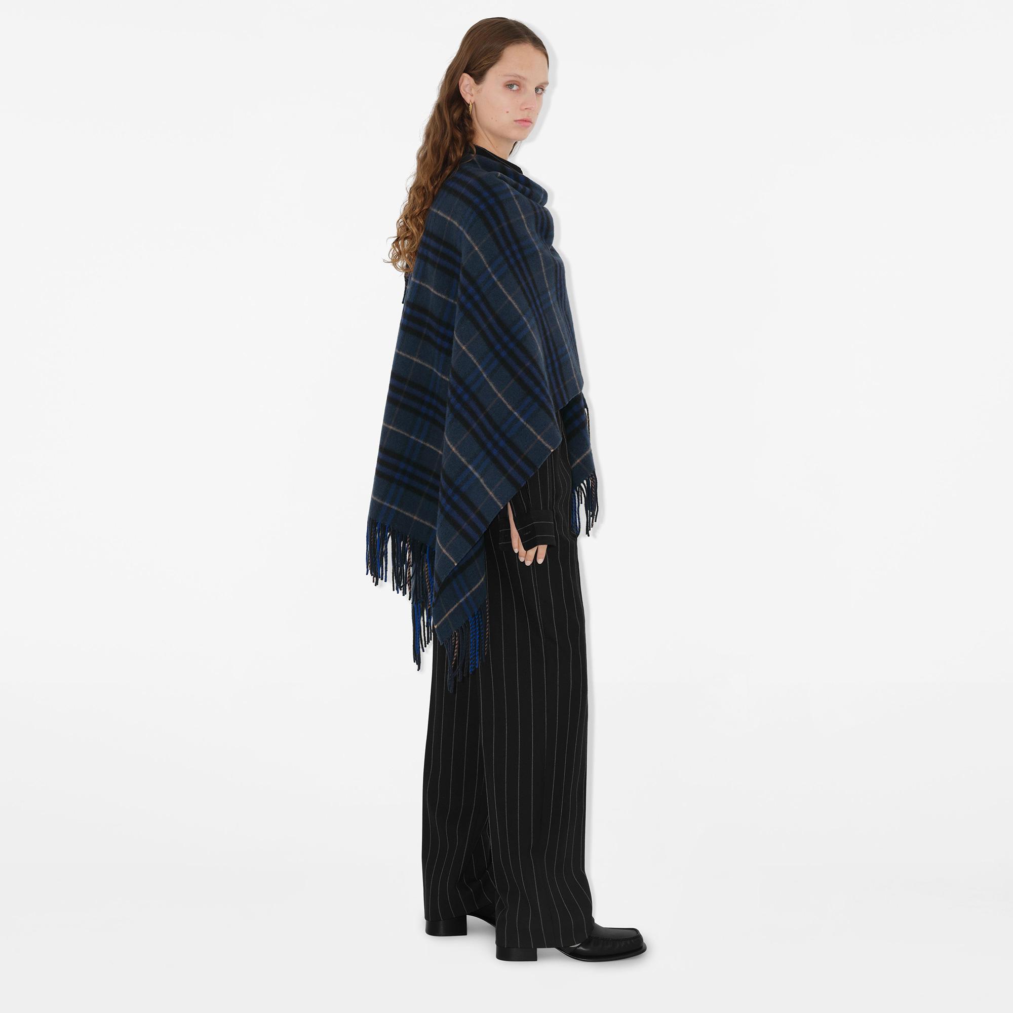 Burberry Charlotte Cape Wool Cashmere Kadın Siyah Panço
