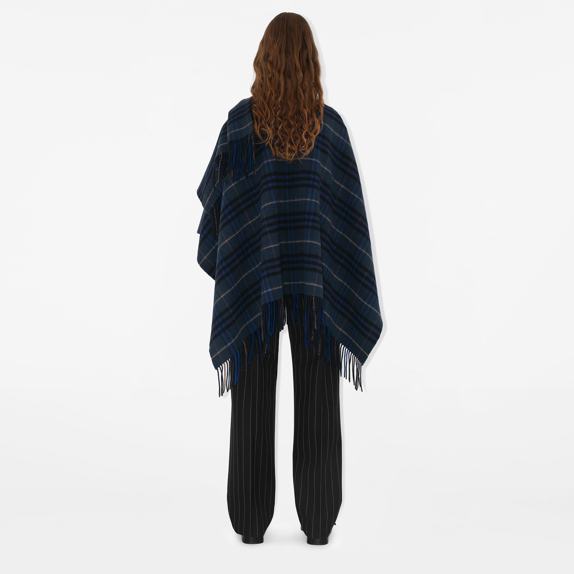 Burberry Charlotte Cape Wool Cashmere Kadın Siyah Panço