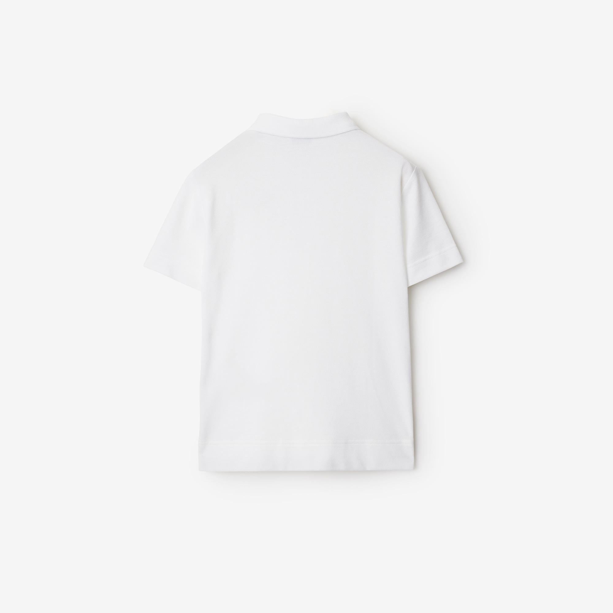 Burberry Johane Cotton Çocuk Beyaz Polo