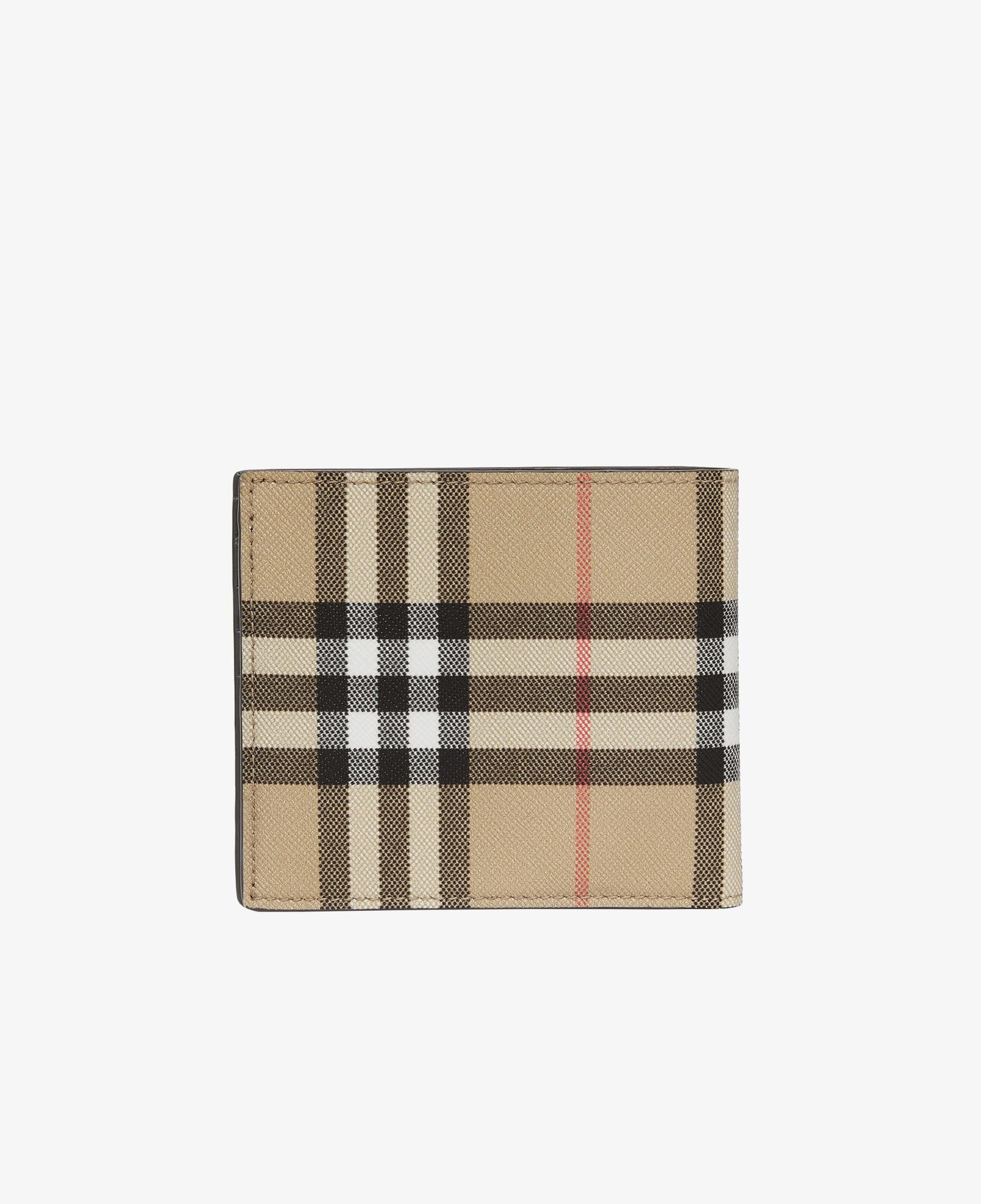 Burberry Reg Bill8 And Leather Bifold Erkek Bej Cüzdan