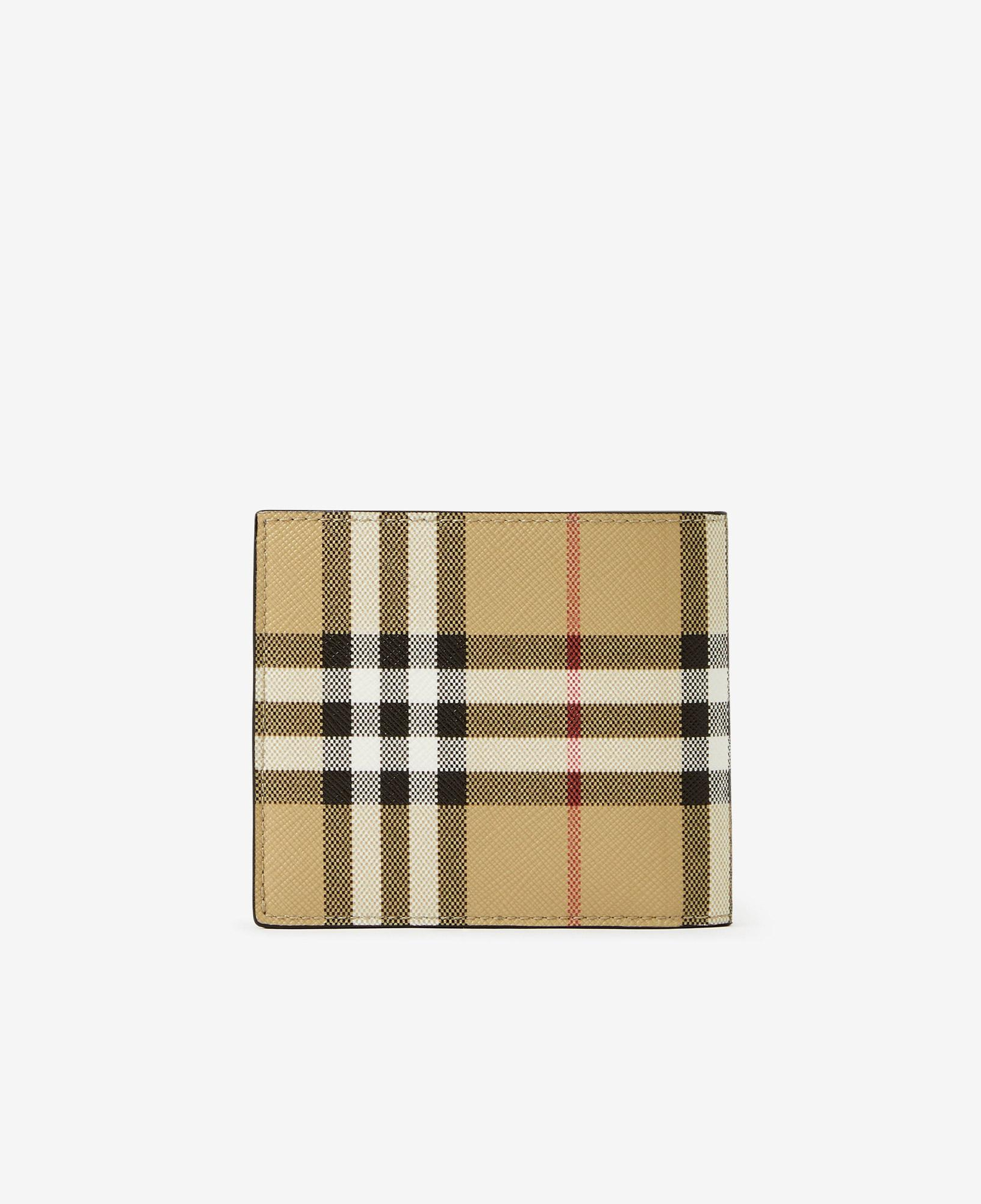 Burberry Reg Bill8 And Leather Bifold Erkek Bej Cüzdan