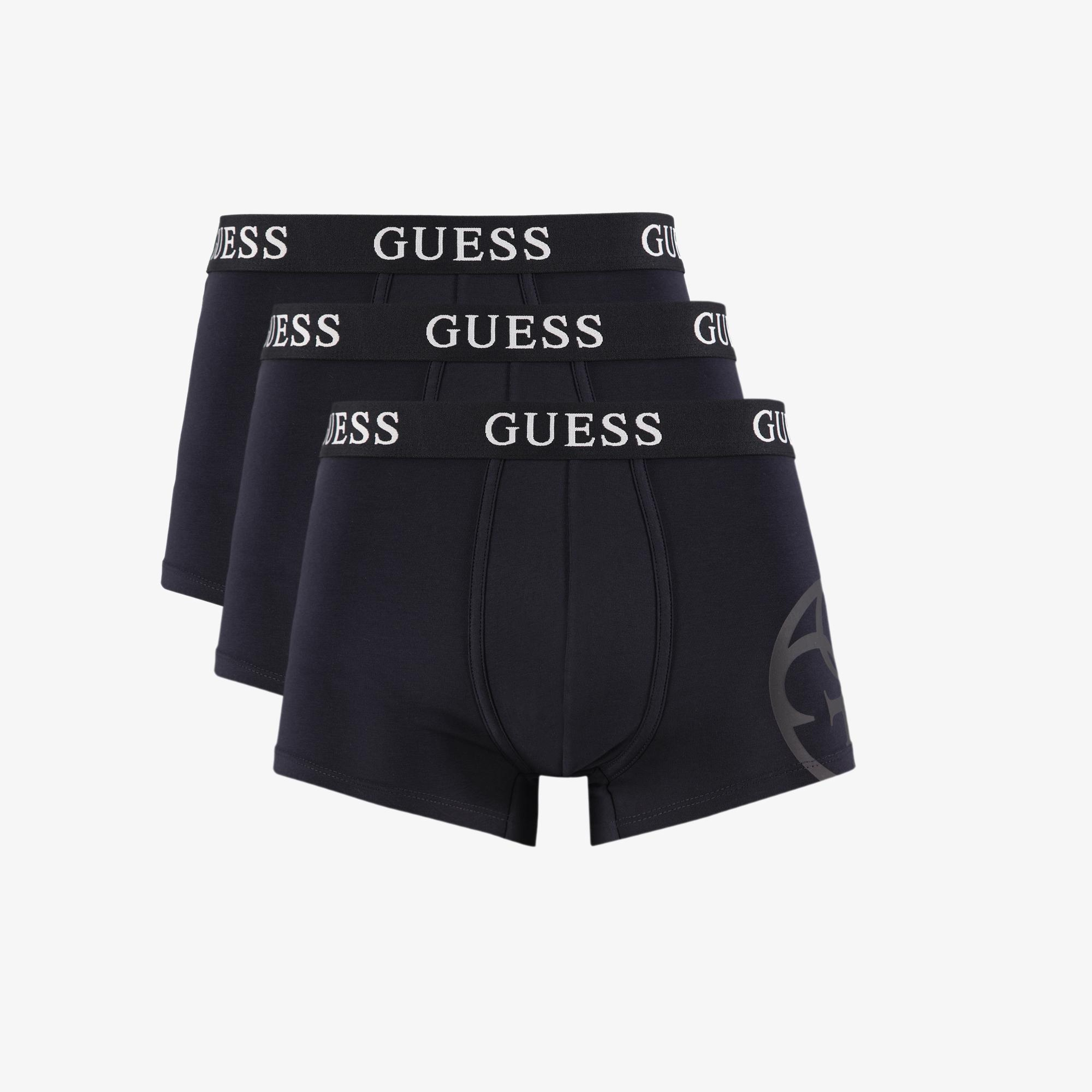 Guess Placed Logo Tr Lightetch 160 Erkek Lacivert 3'Lü Boxer Paketi