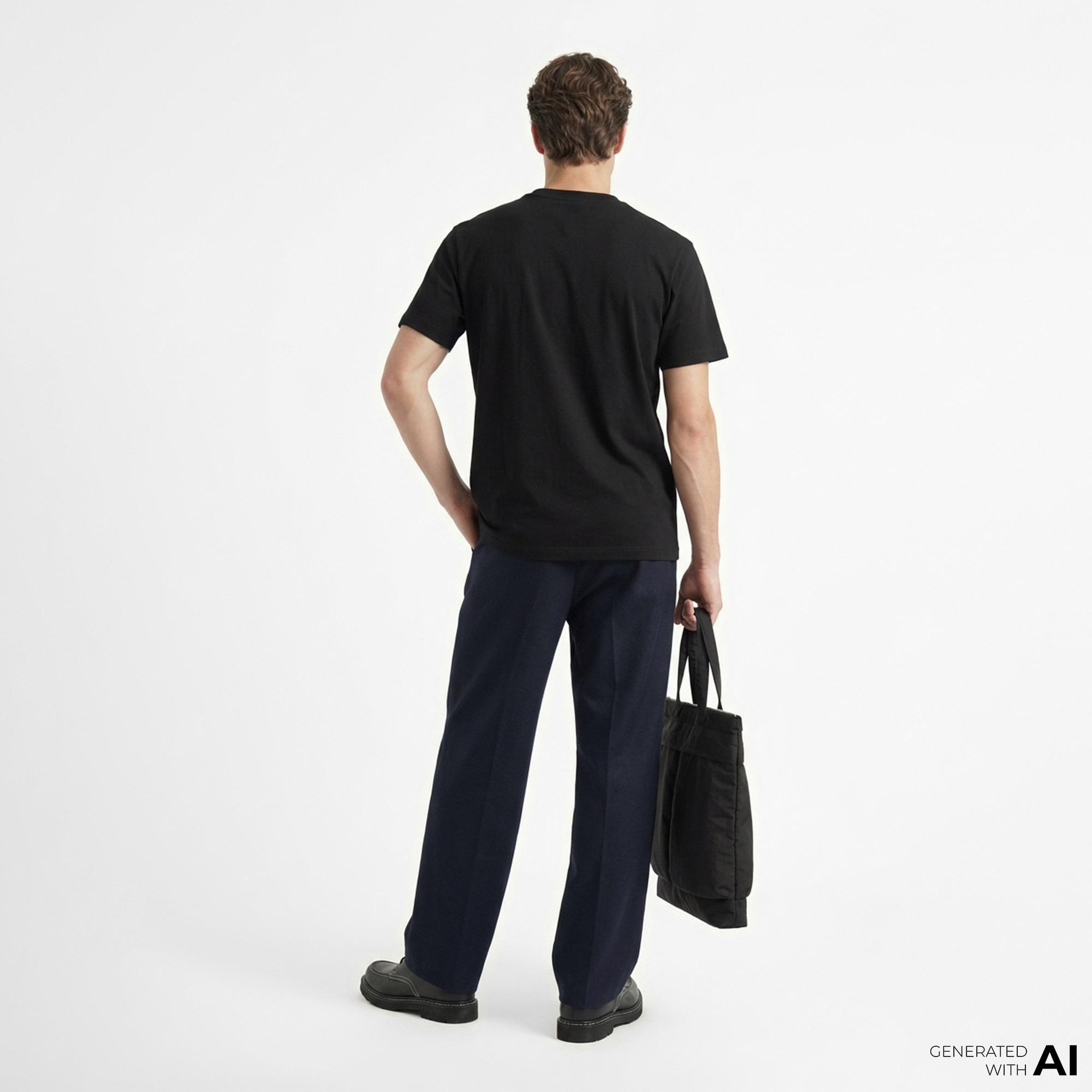 FashFed F İkonlu Unisex Siyah T-Shirt