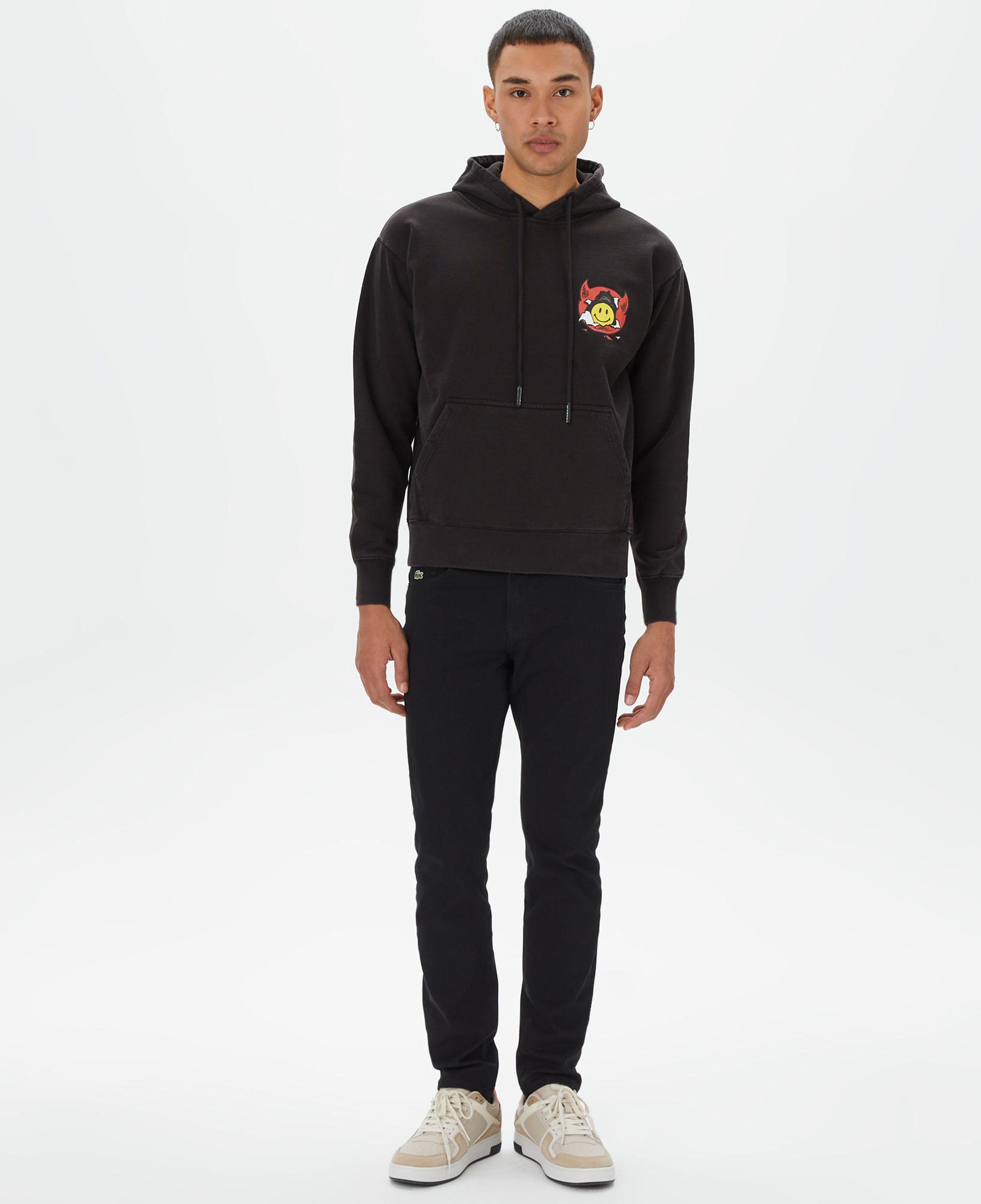 Market Smiley Inner Peace Pullover Hoodie Erkek Siyah Sweatshirt