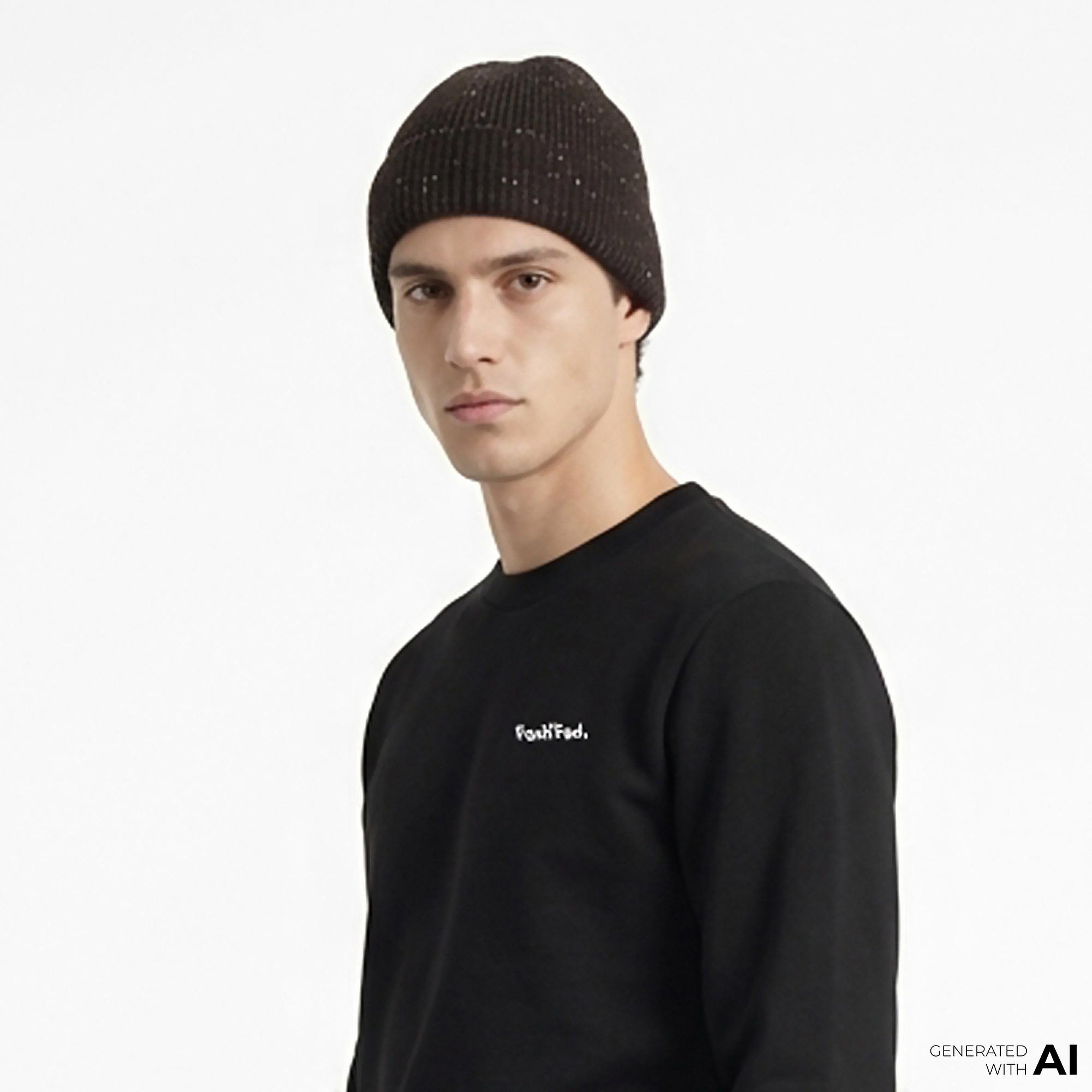 FashFed Unisex Siyah Sweatshirt