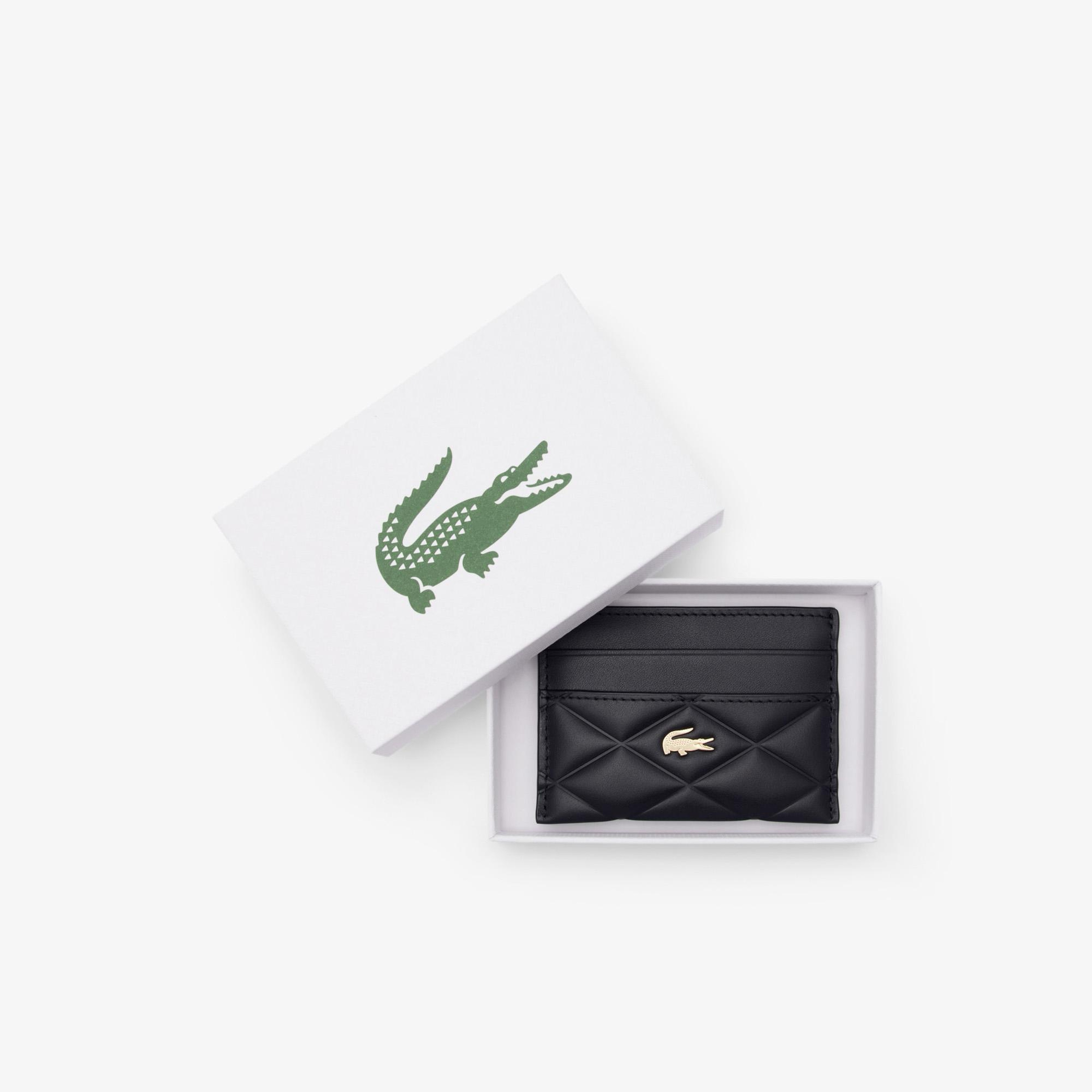 Lacoste Kadın Desenli Siyah Kartlık