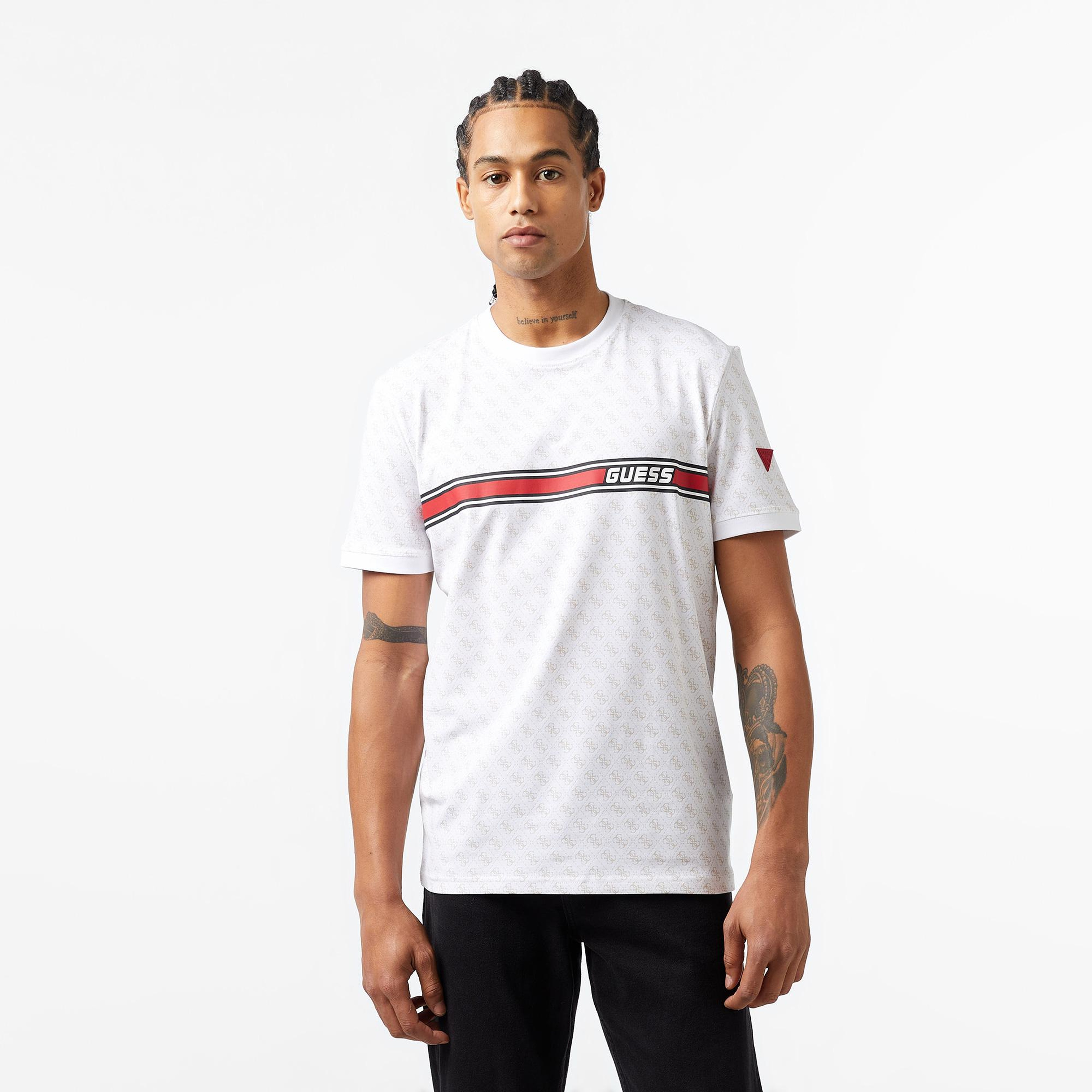 Guess Jamey Erkek Beyaz T-Shirt