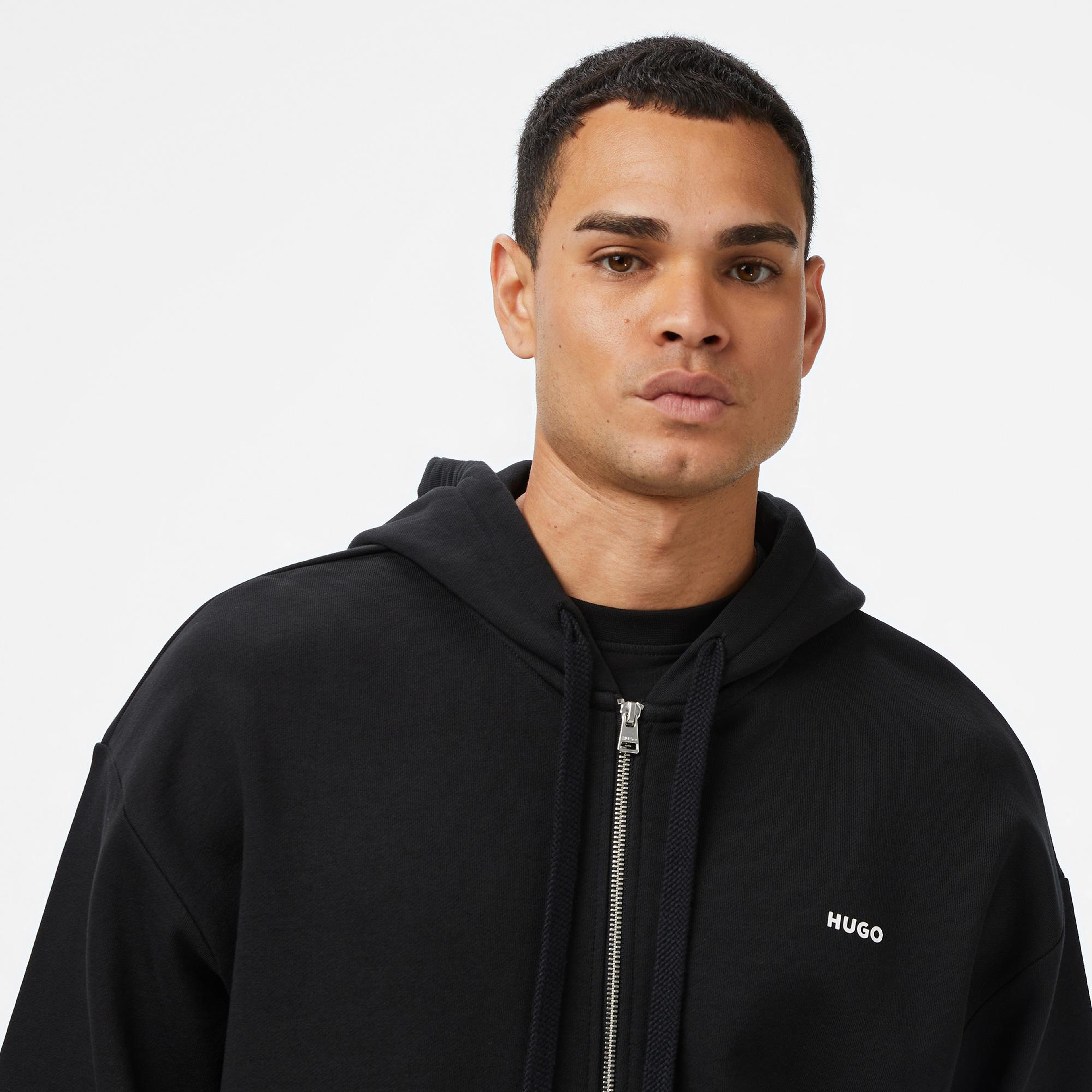 Hugo Dapozip Erkek Siyah Sweatshirt