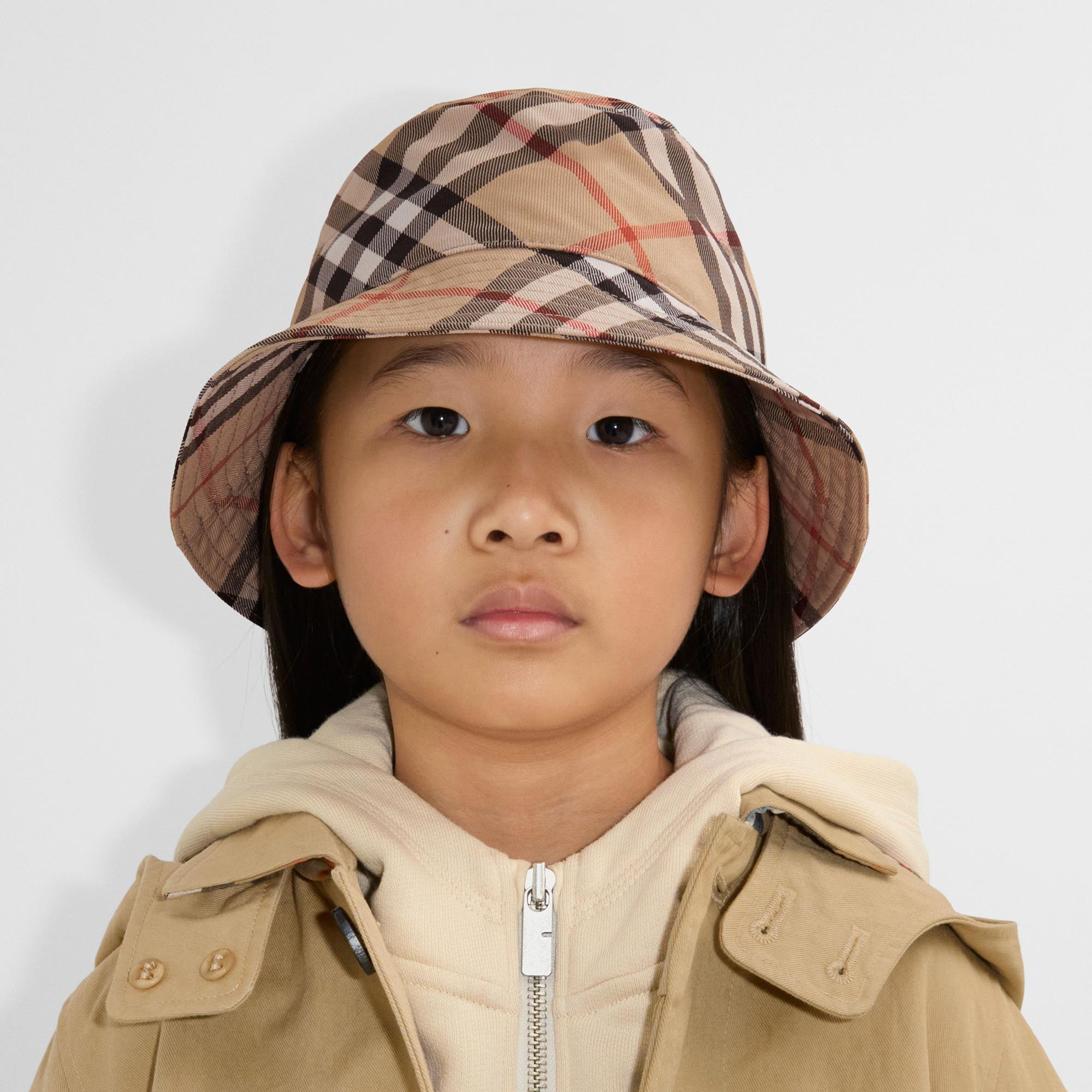Burberry Bucket Çocuk Bej Şapka