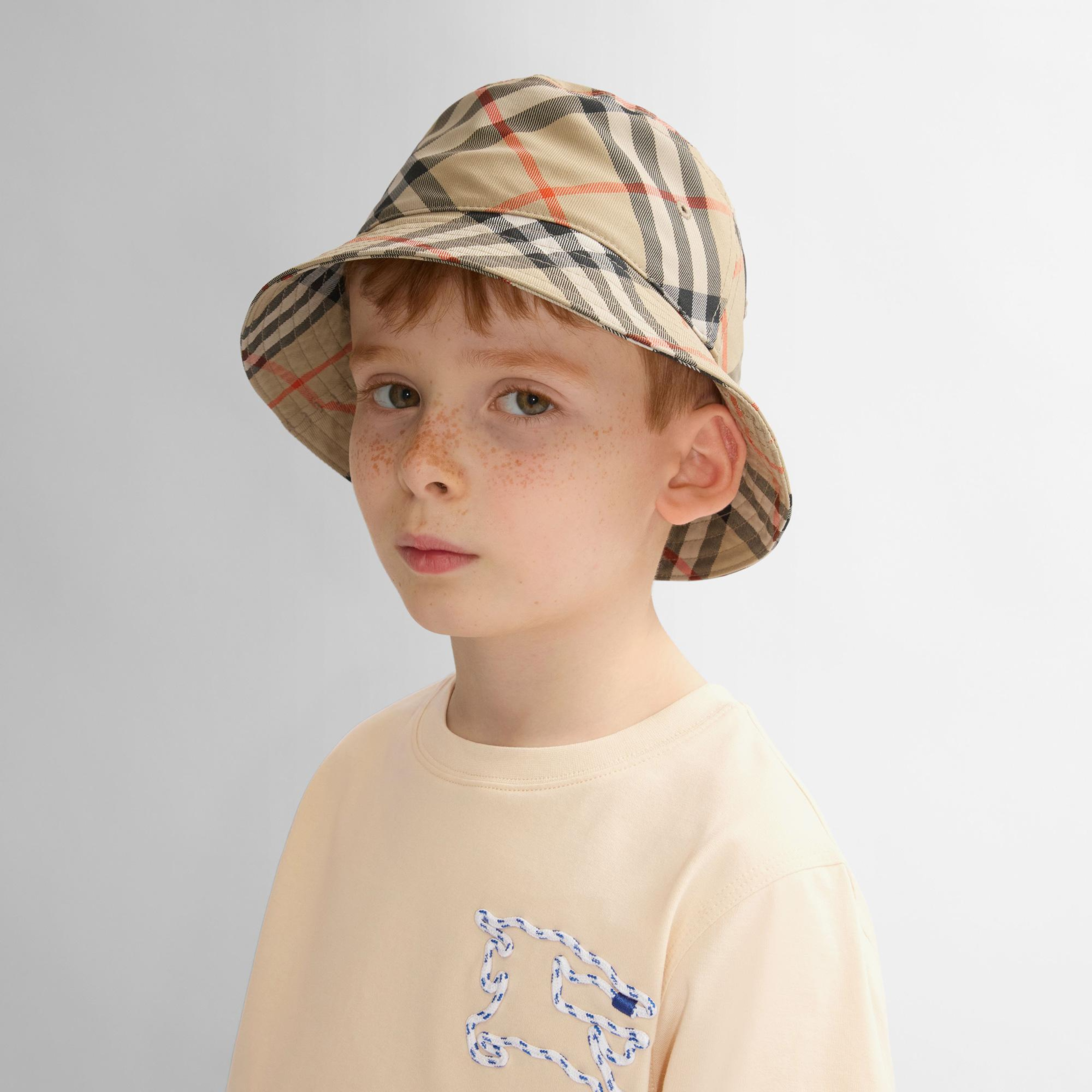 Burberry Bucket Çocuk Bej Şapka