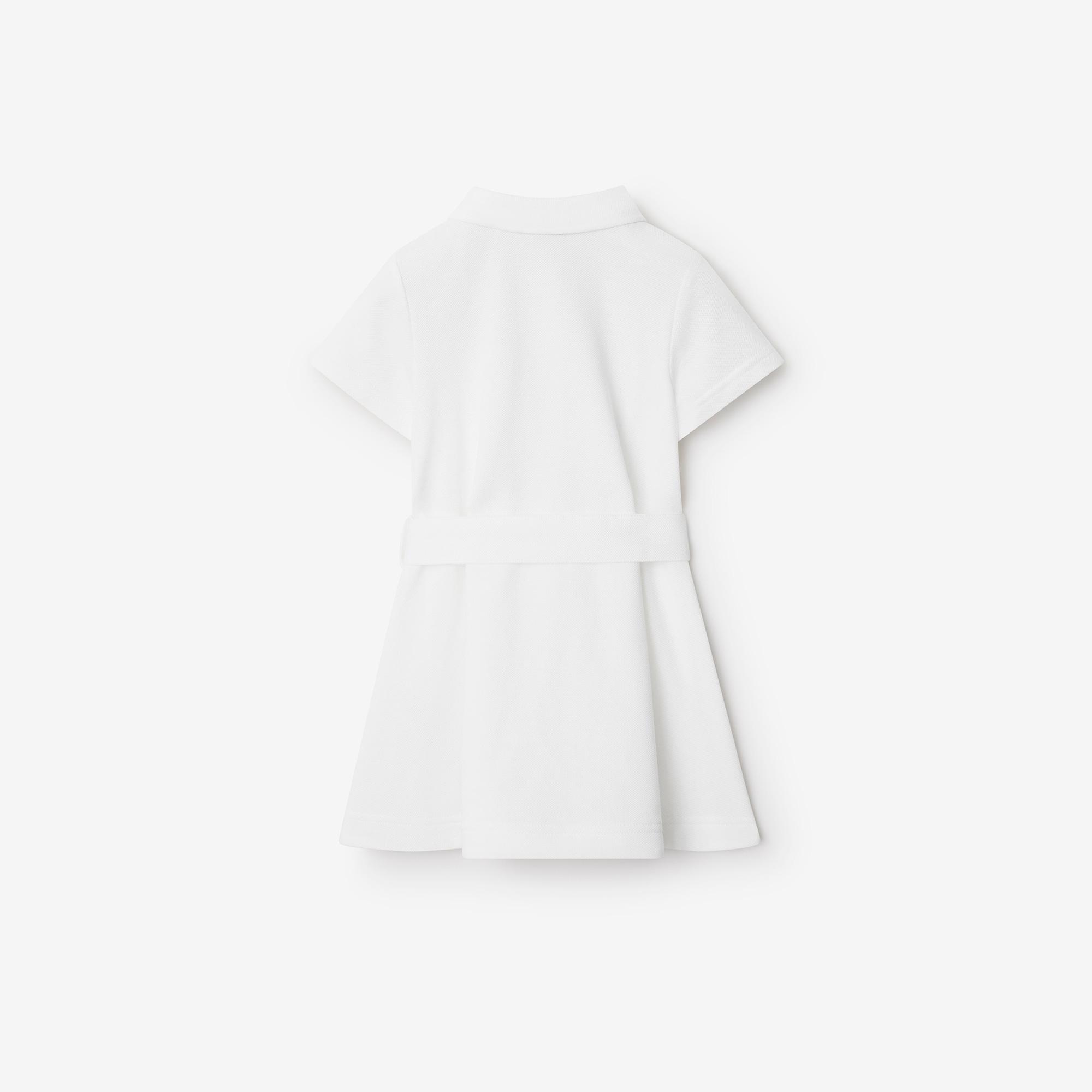 Burberry Astrid Cotton Çocuk Beyaz Elbise