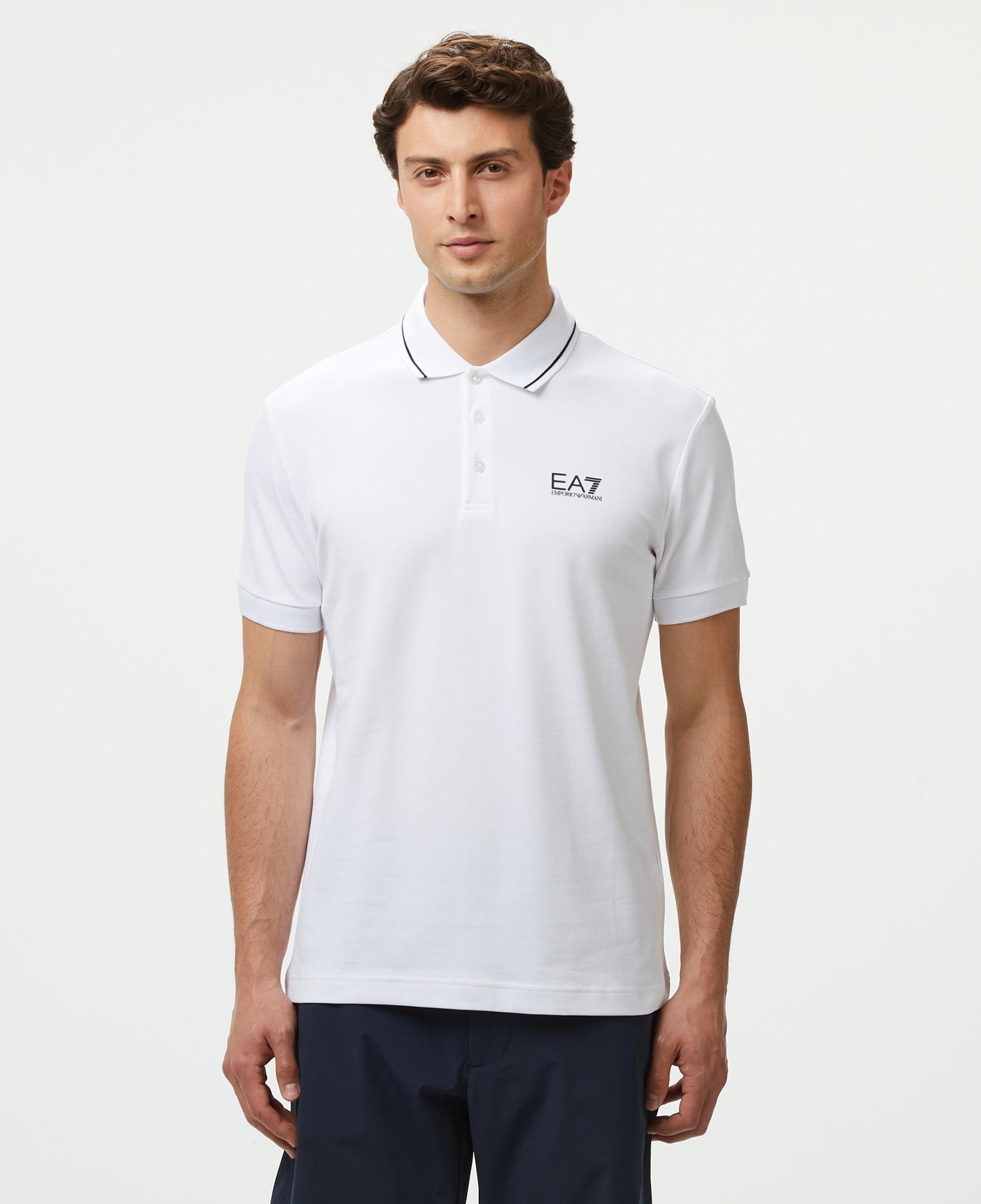 EA7 Erkek Beyaz Polo