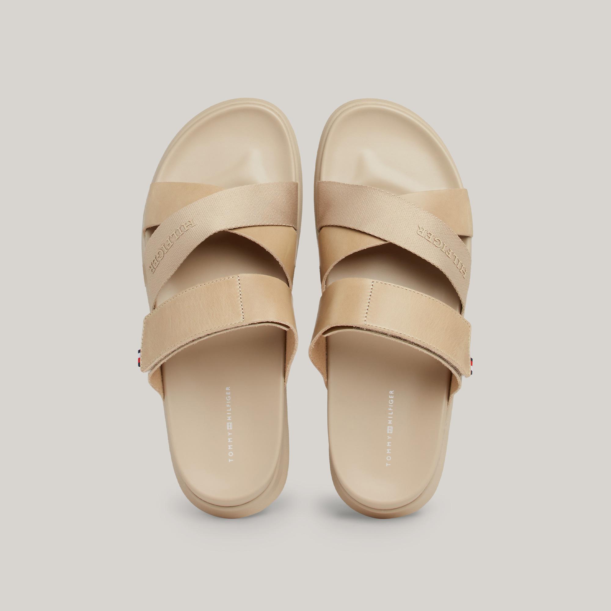Tommy Hilfiger Çapraz Askılı Erkek Bej Sandalet