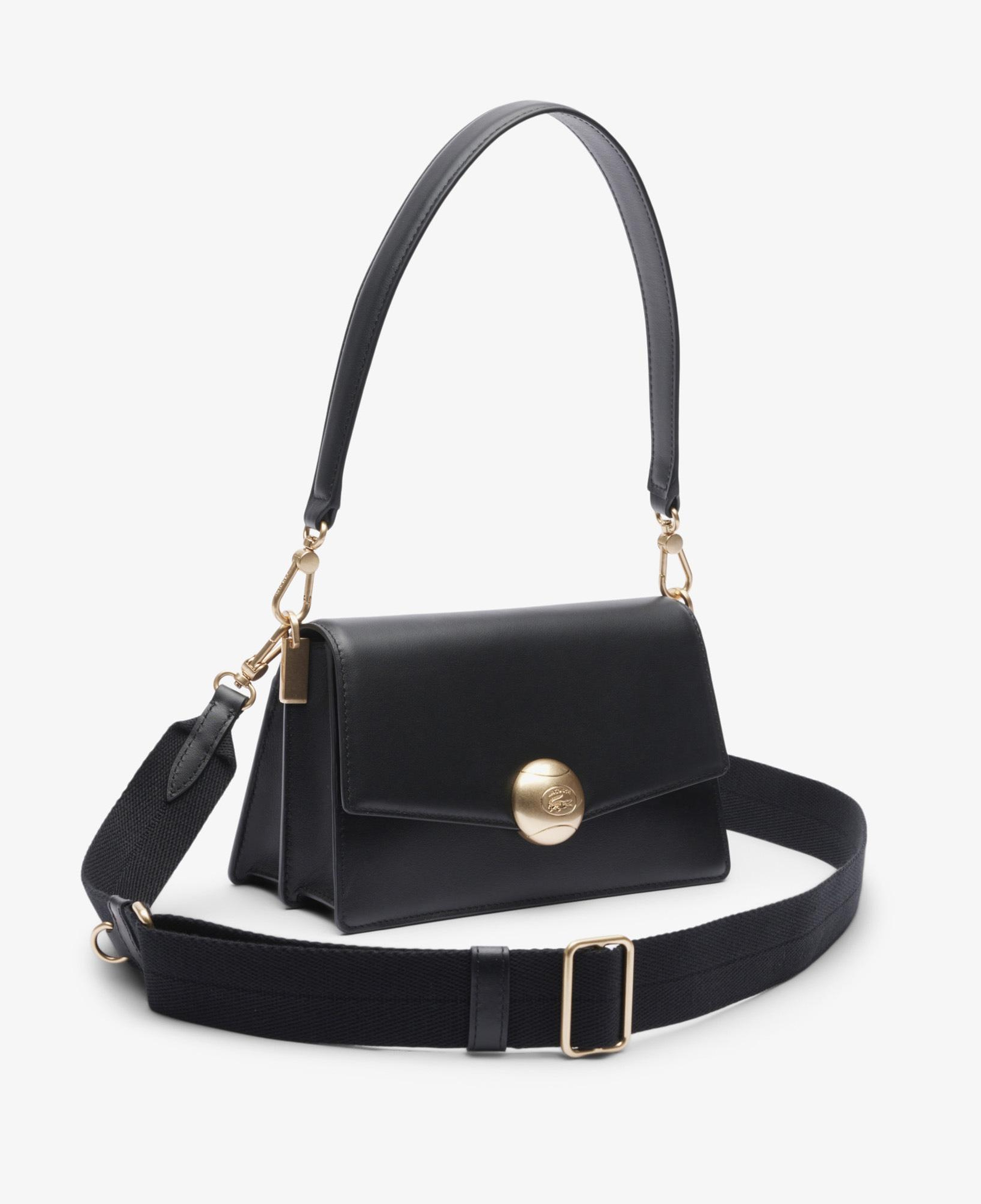 Lacoste Tennis Bliss Kadın Deri Siyah Omuz Çantası