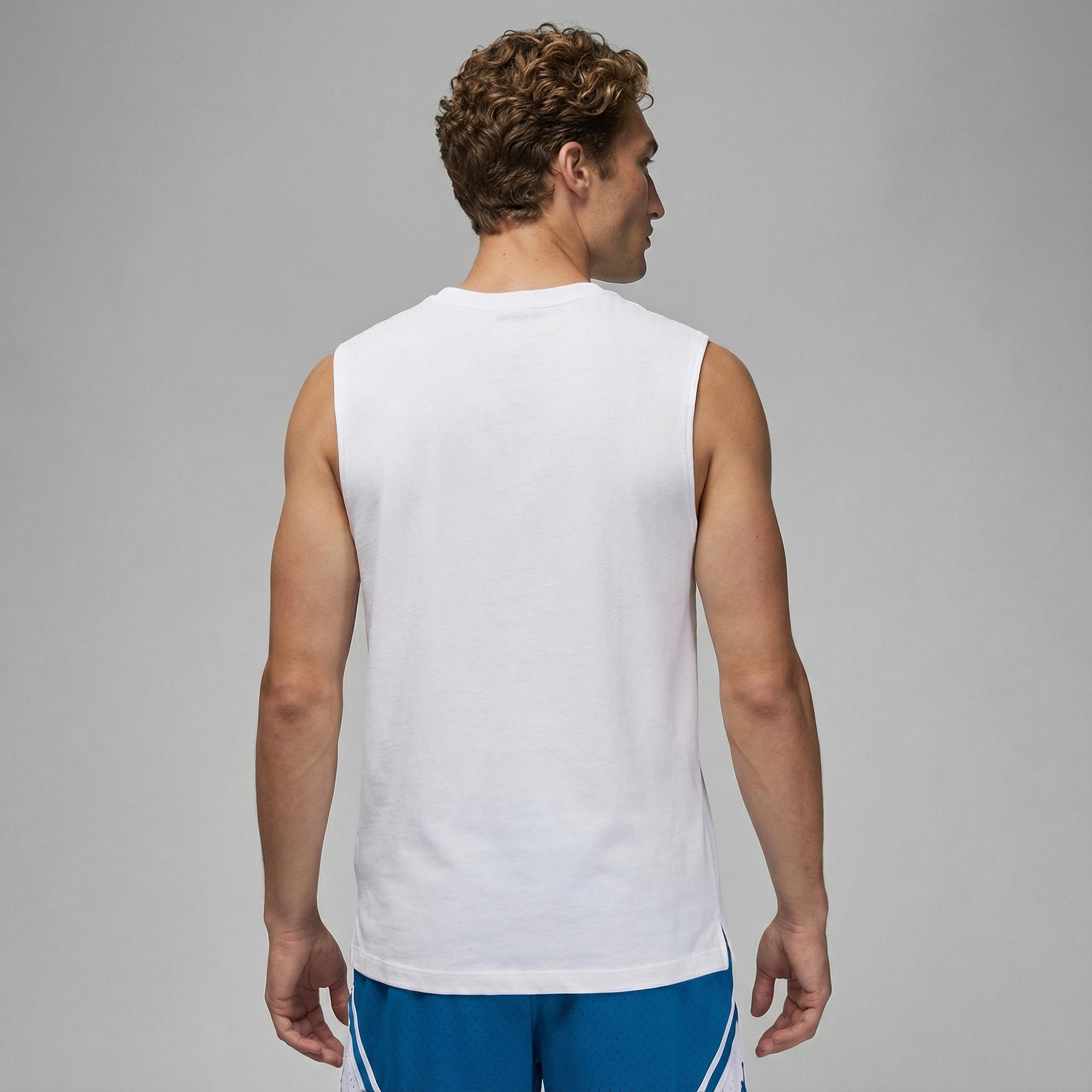 Jordan Dri-Fit Sport Erkek Beyaz Kolsuz T-Shirt