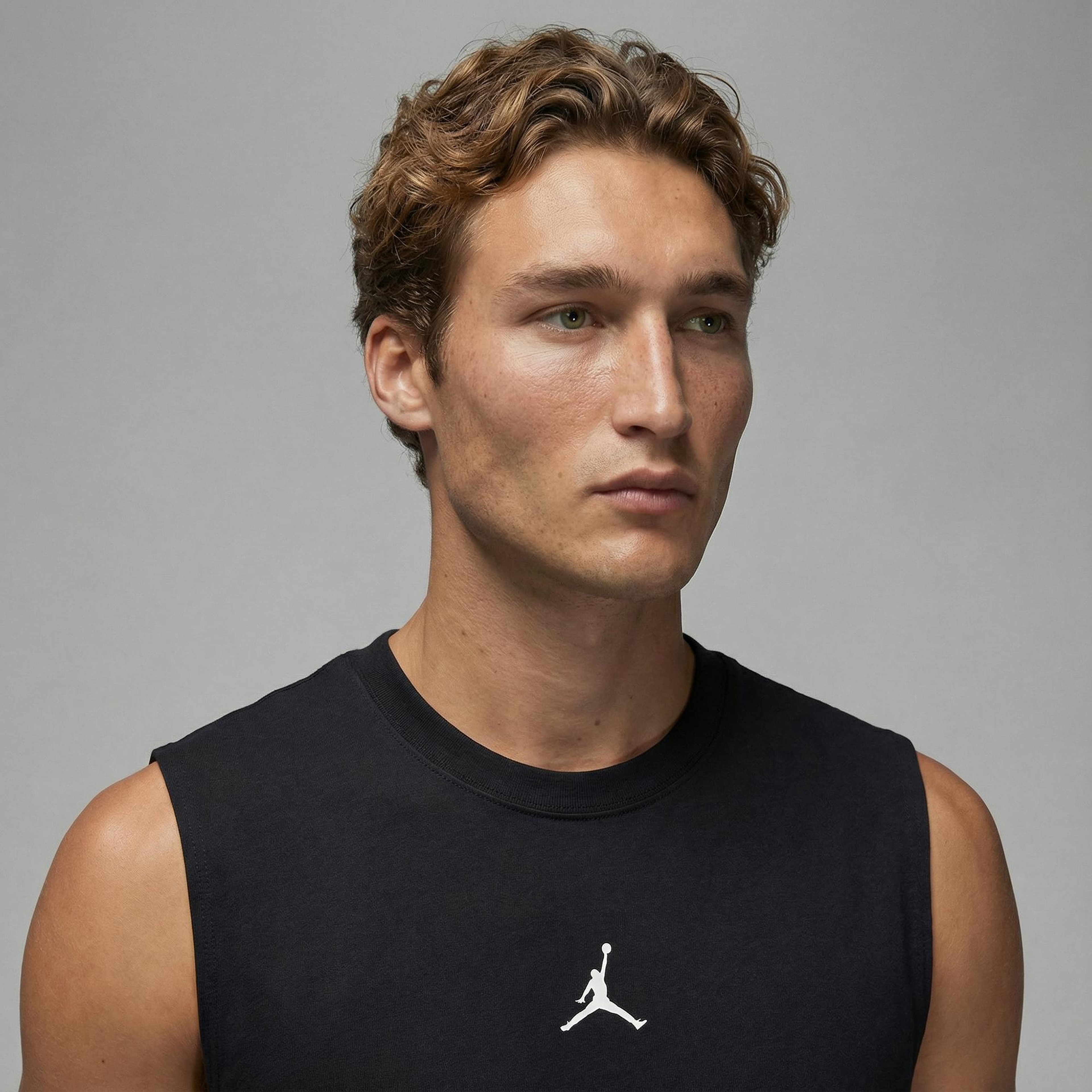 Jordan Dri-Fit Sport Erkek Siyah Kolsuz T-Shirt