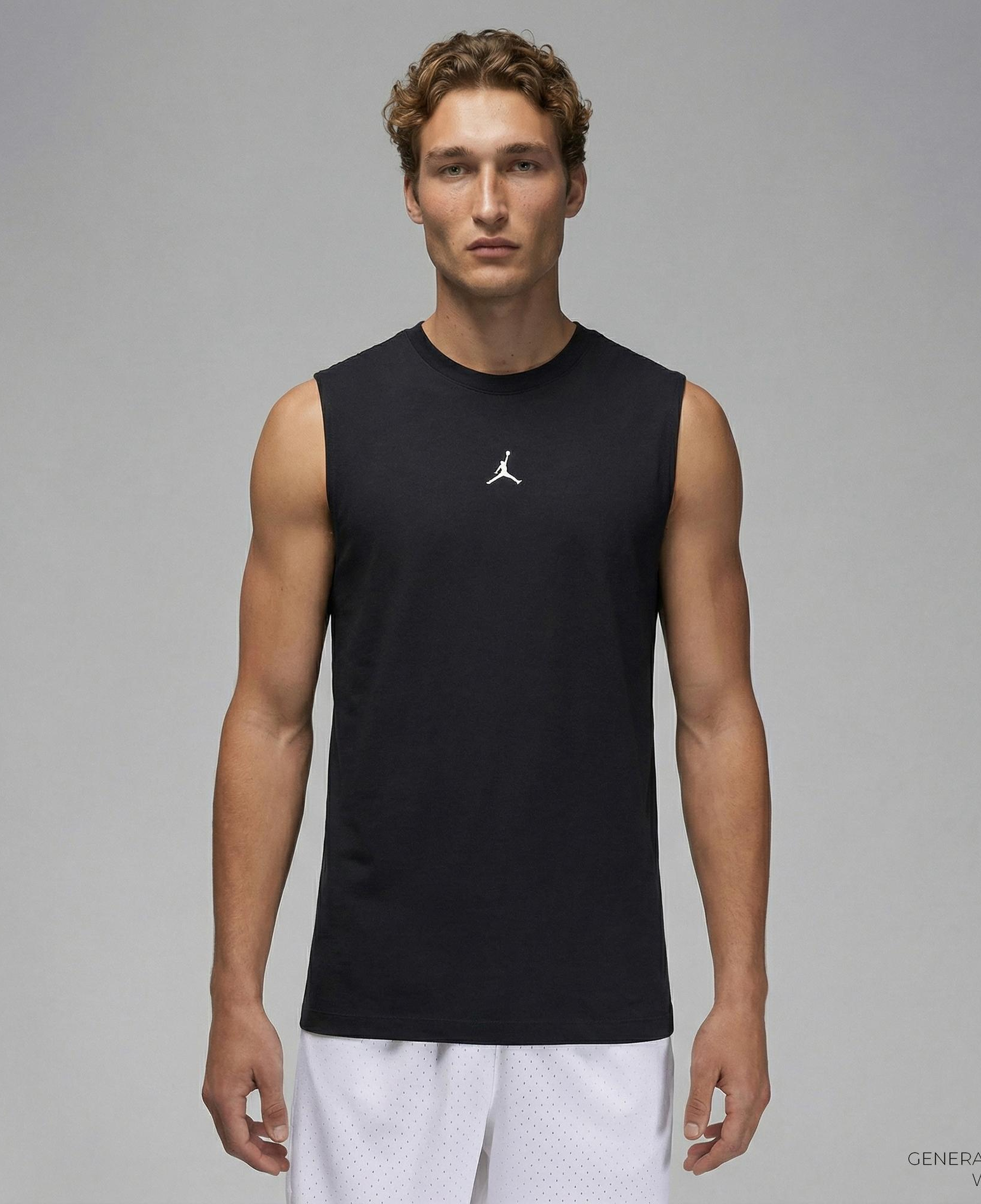 Jordan Dri-Fit Sport Erkek Siyah Kolsuz T-Shirt