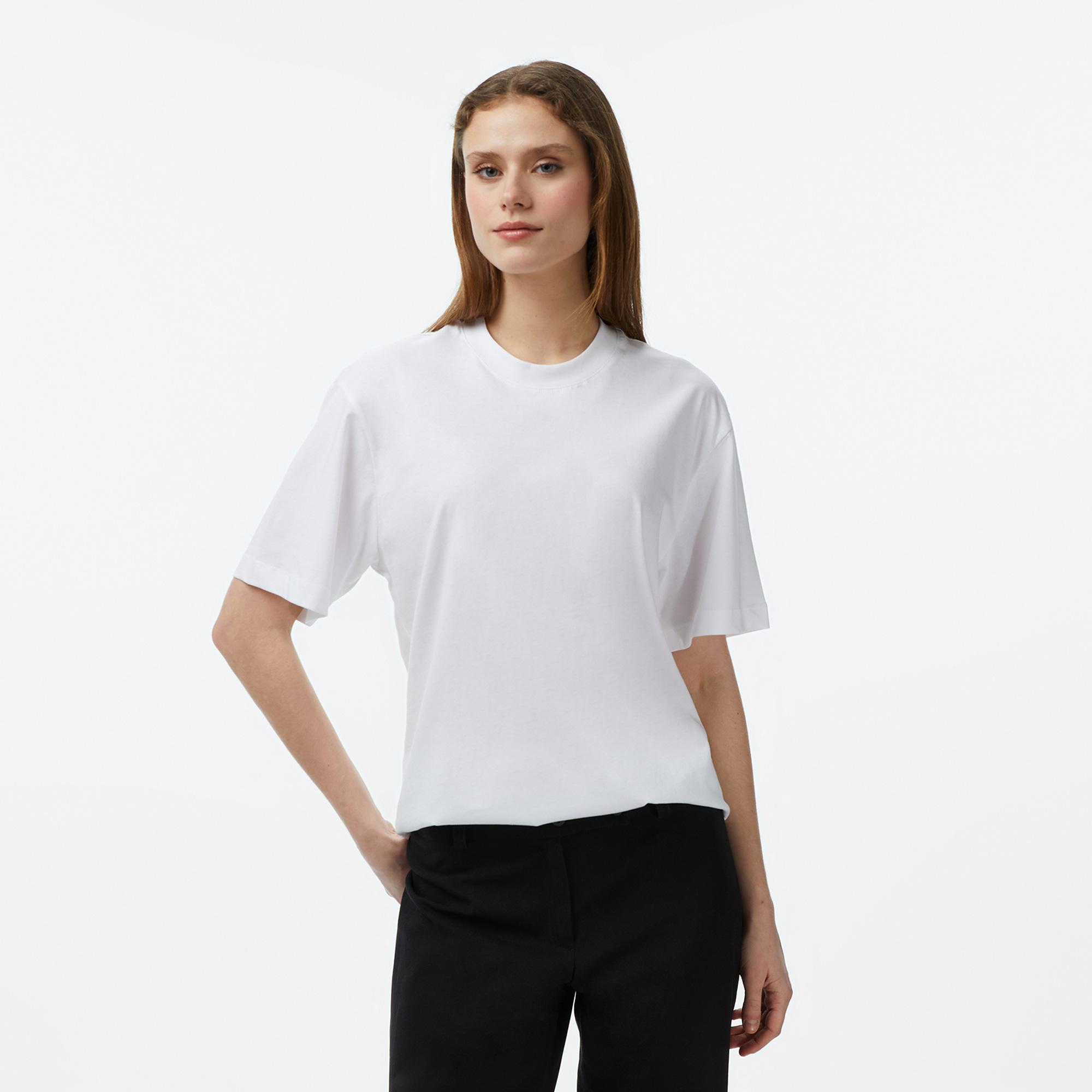FashFed Basic Unisex Beyaz T-Shirt