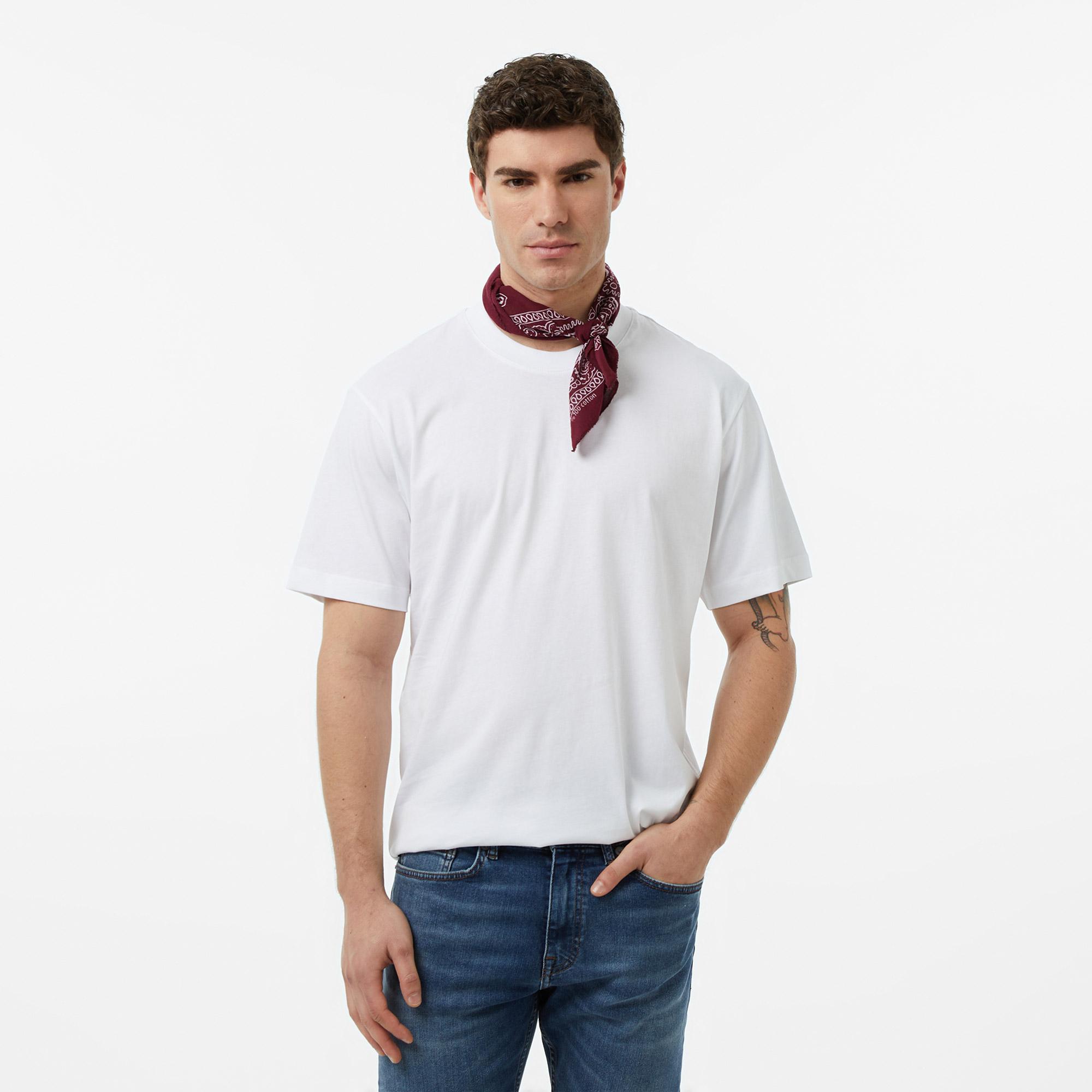 FashFed Basic Unisex Beyaz T-Shirt