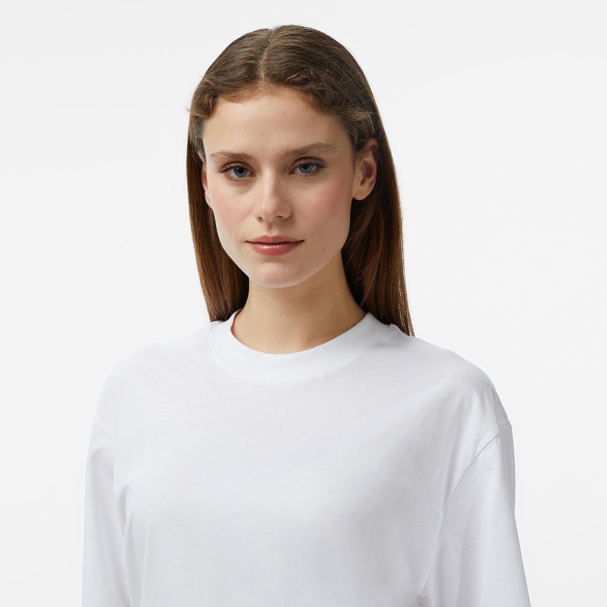 FashFed Basic Unisex Beyaz T-Shirt