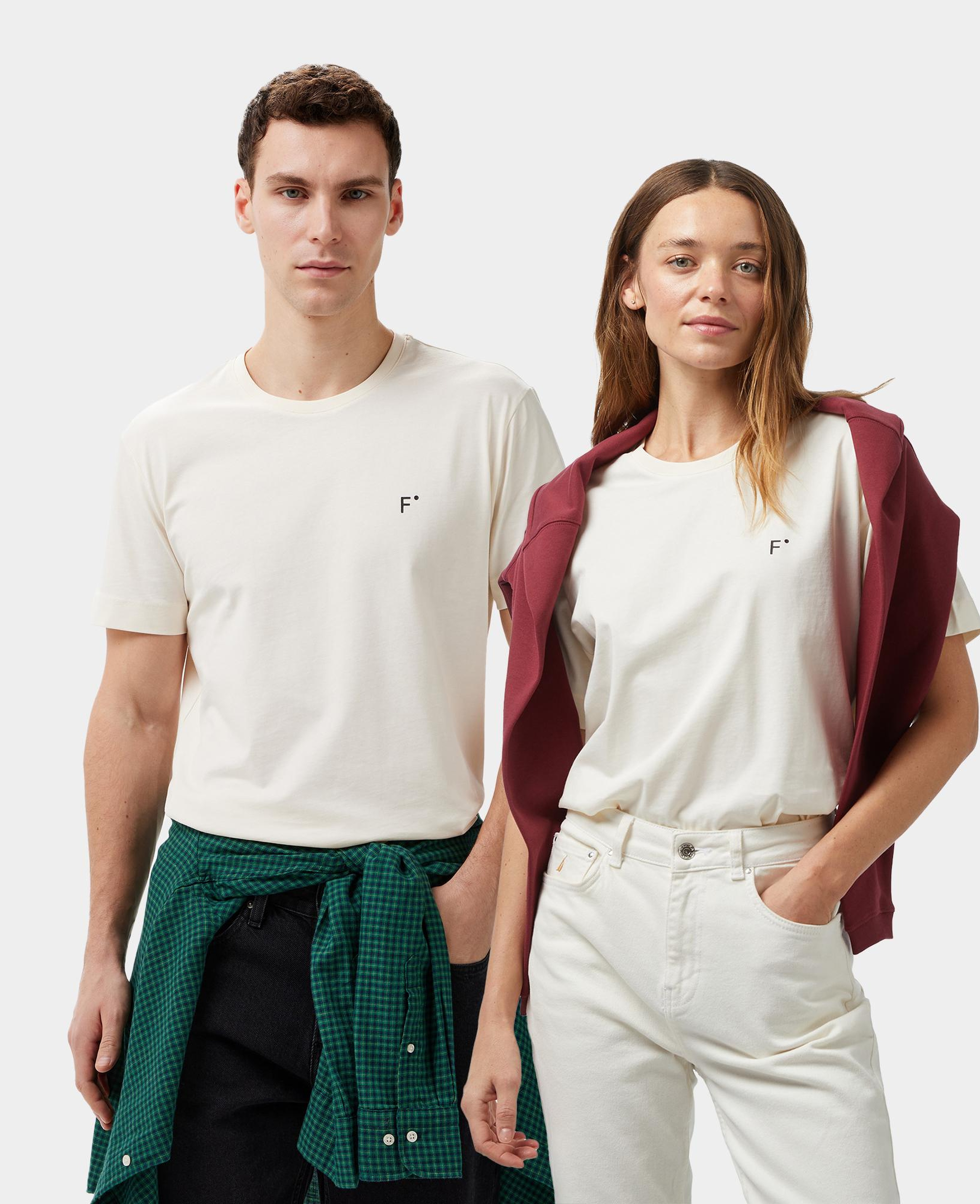 FashFed Unisex Bej T-Shirt