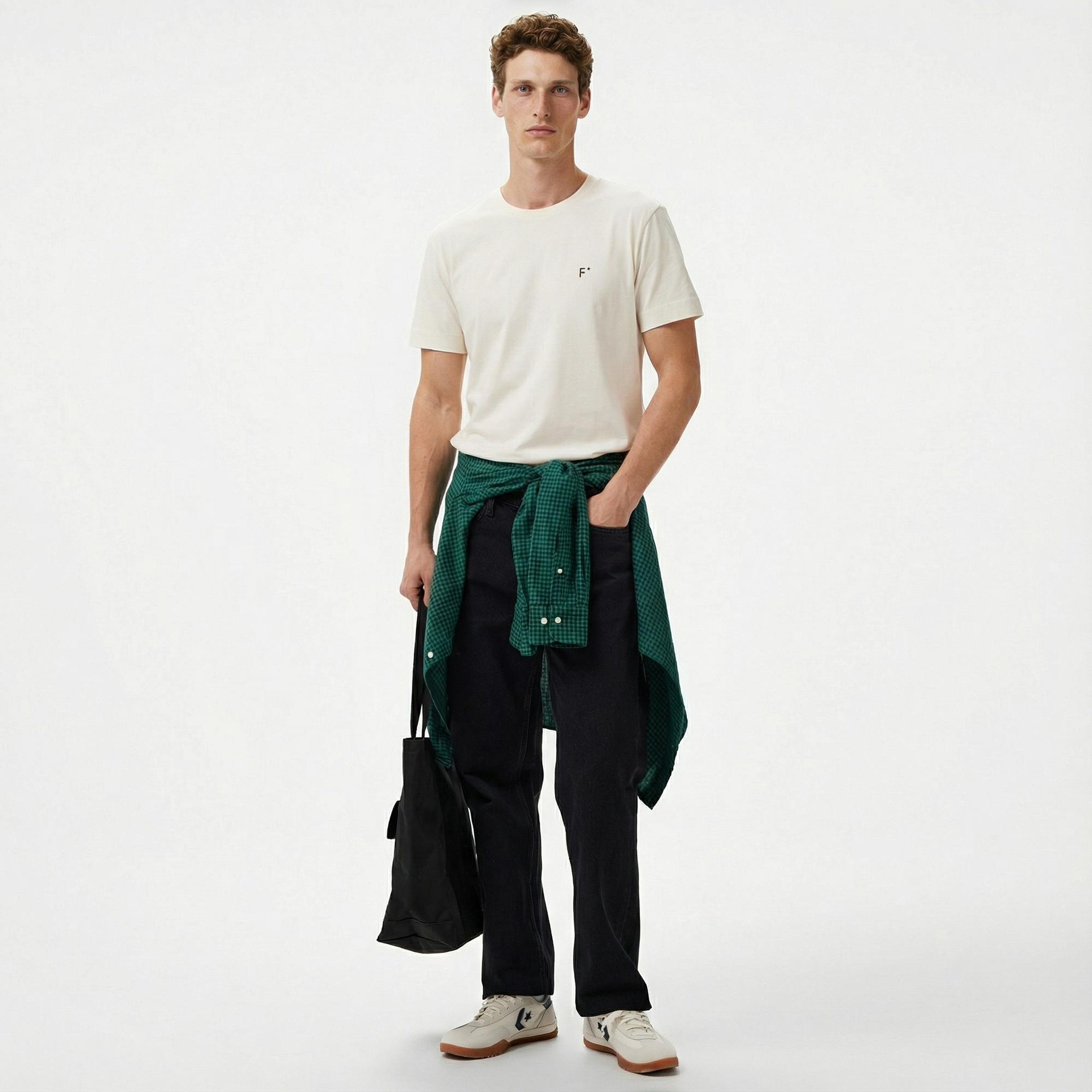 FashFed Unisex Bej T-Shirt
